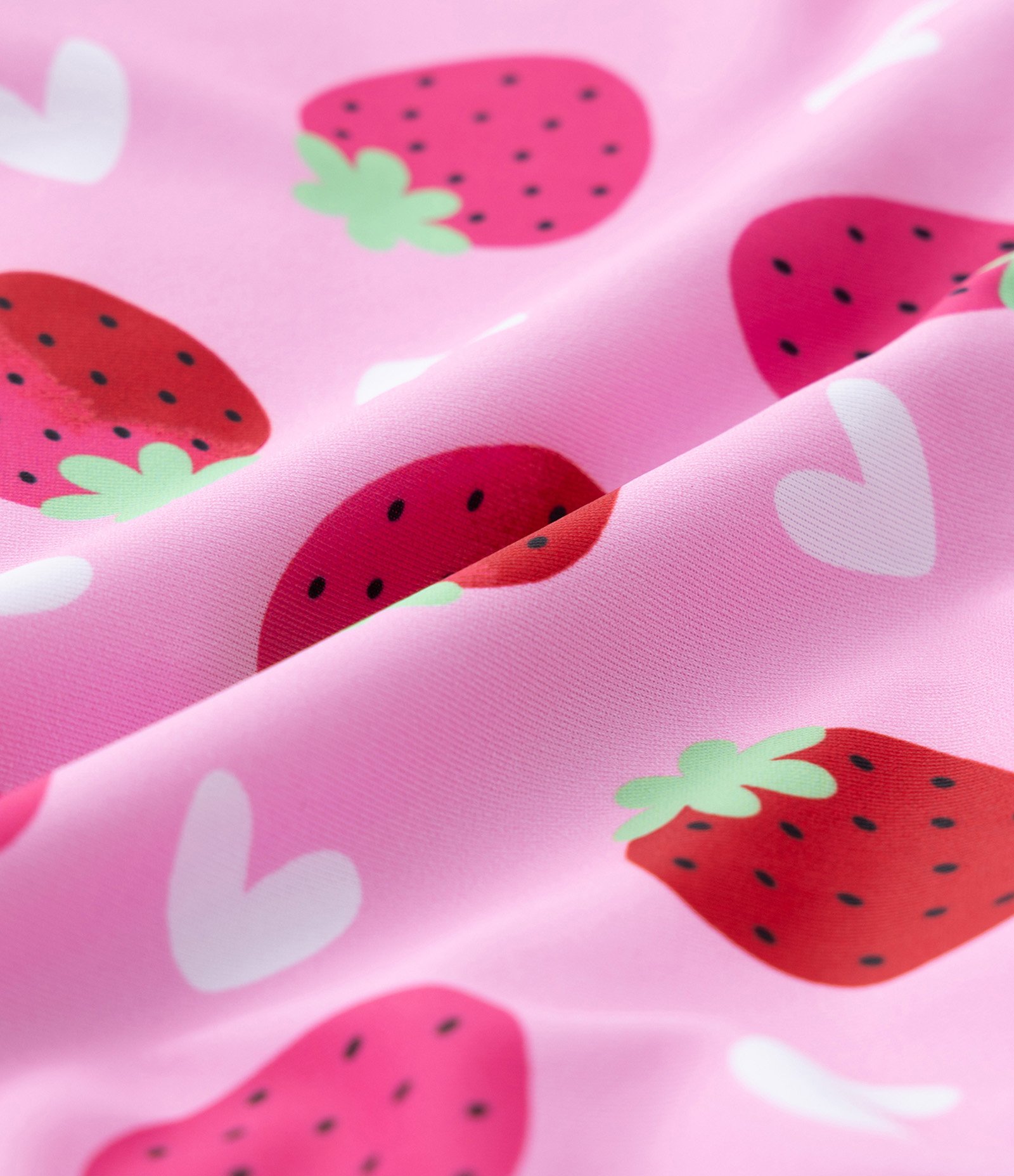Maiô Infantil com Estampa Morangos e Proteção UV - Tam 1 a 4 anos Rosa 3