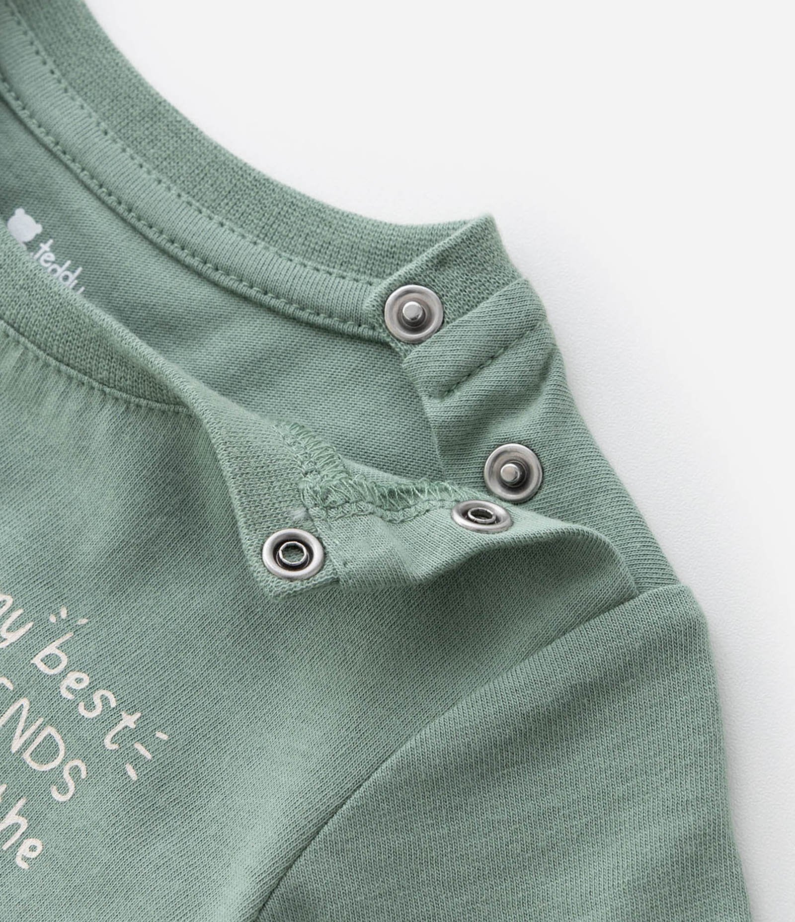 Conjunto Infantil em Algodão com Estampa de Zebra - Tam 0 a 18 meses Verde 11