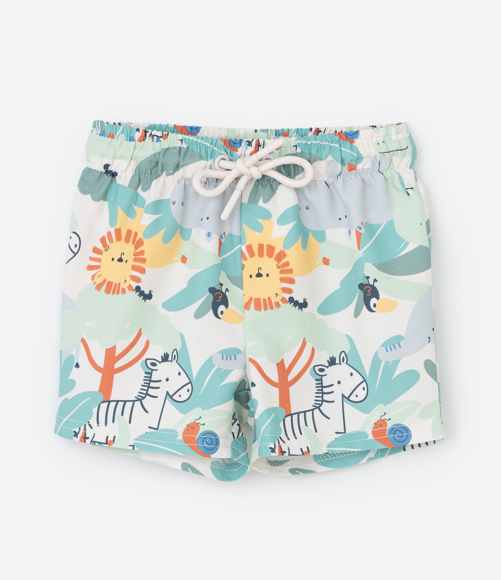 Conjunto Infantil em Algodão com Estampa de Zebra - Tam 0 a 18 meses Verde 7