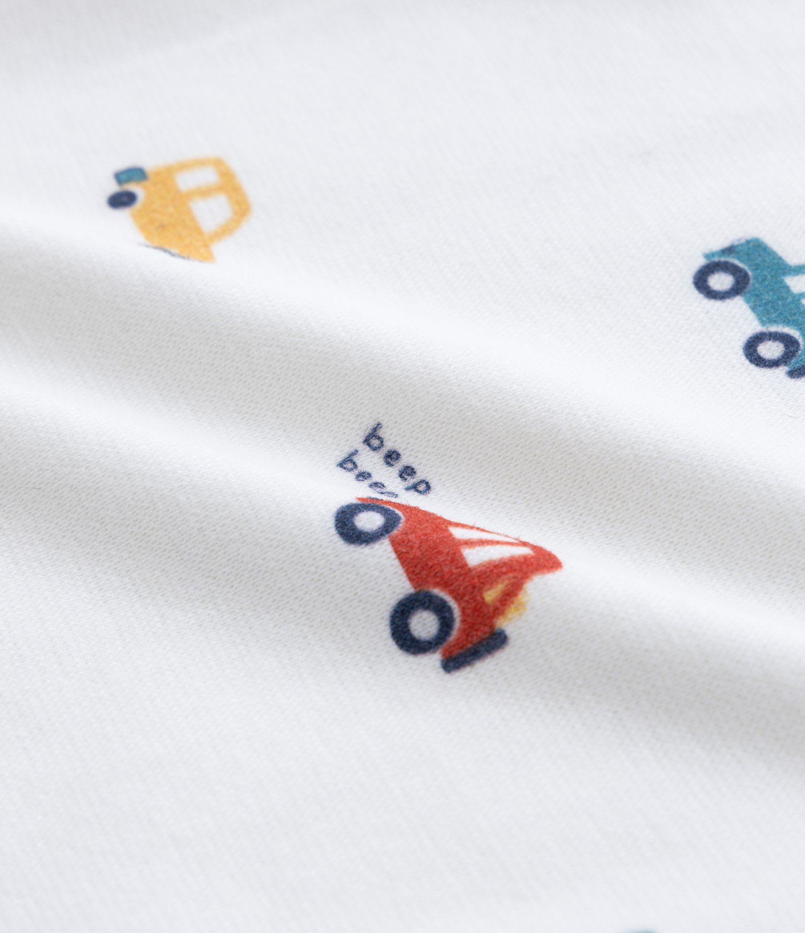 Body Longo Infantil com Estampa de Carrinhos - Tam RN a 24 meses Branco 4