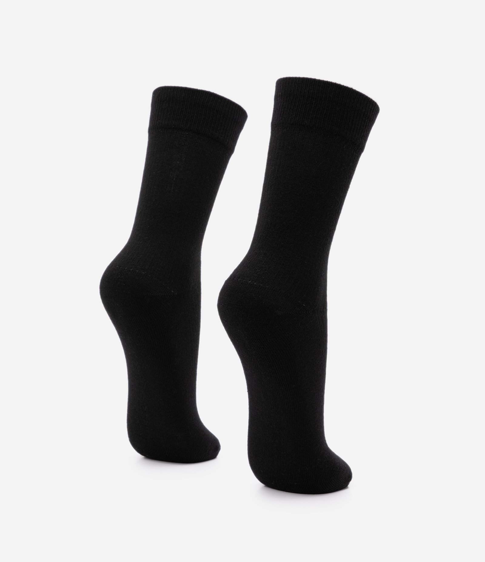 Meia Cano Médio em Viscose Texturizada Preto 3