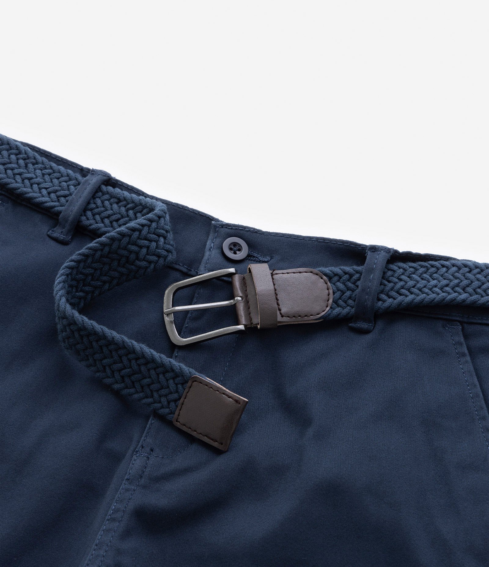 Bermuda Infantil com Cinto Trançado - Tam 05 a 14 Anos 5