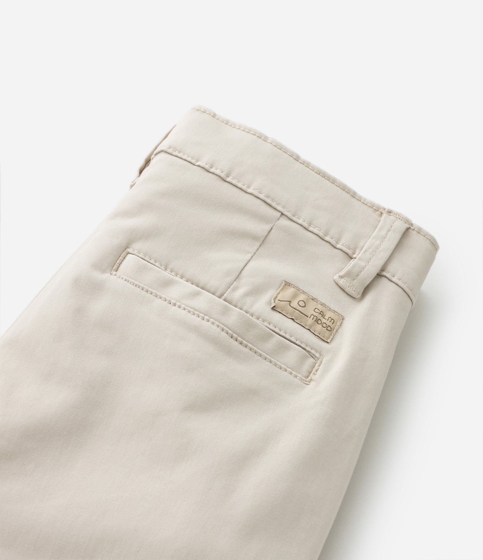 Calça Infantil em Sarja com Cinto - Tam 5 a 14 Anos Off White 5