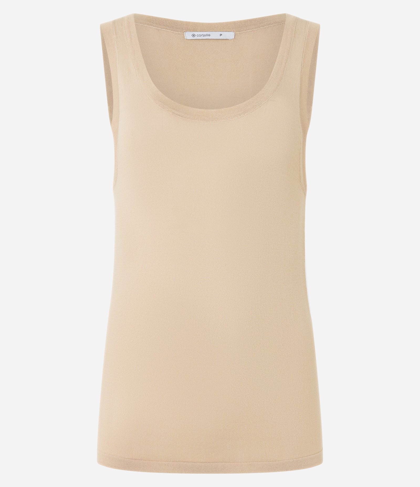 Blusa Sem Manga em Tricô Leve com Gola U 4