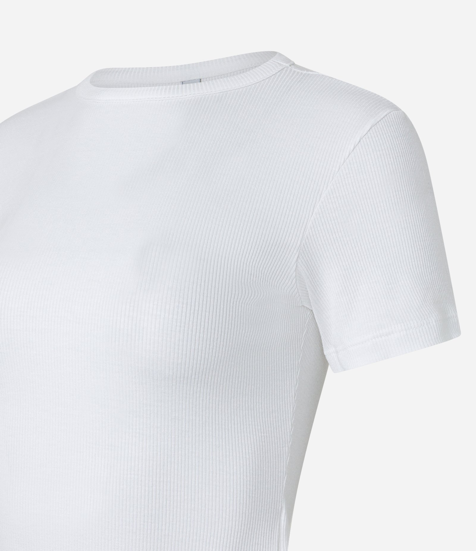 Blusa Básica Texturizada em Viscose com Acabamento Frufru Branco 5