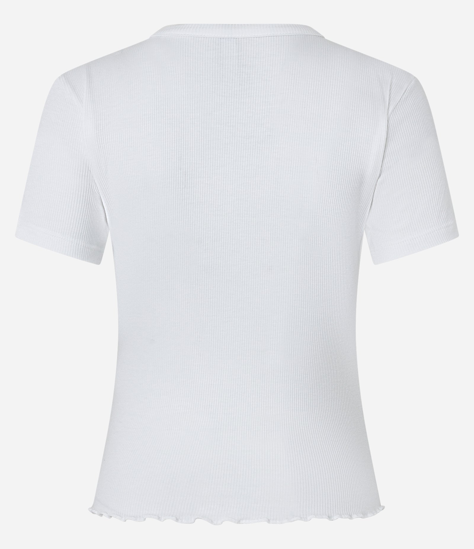 Blusa Básica Texturizada em Viscose com Acabamento Frufru Branco 6