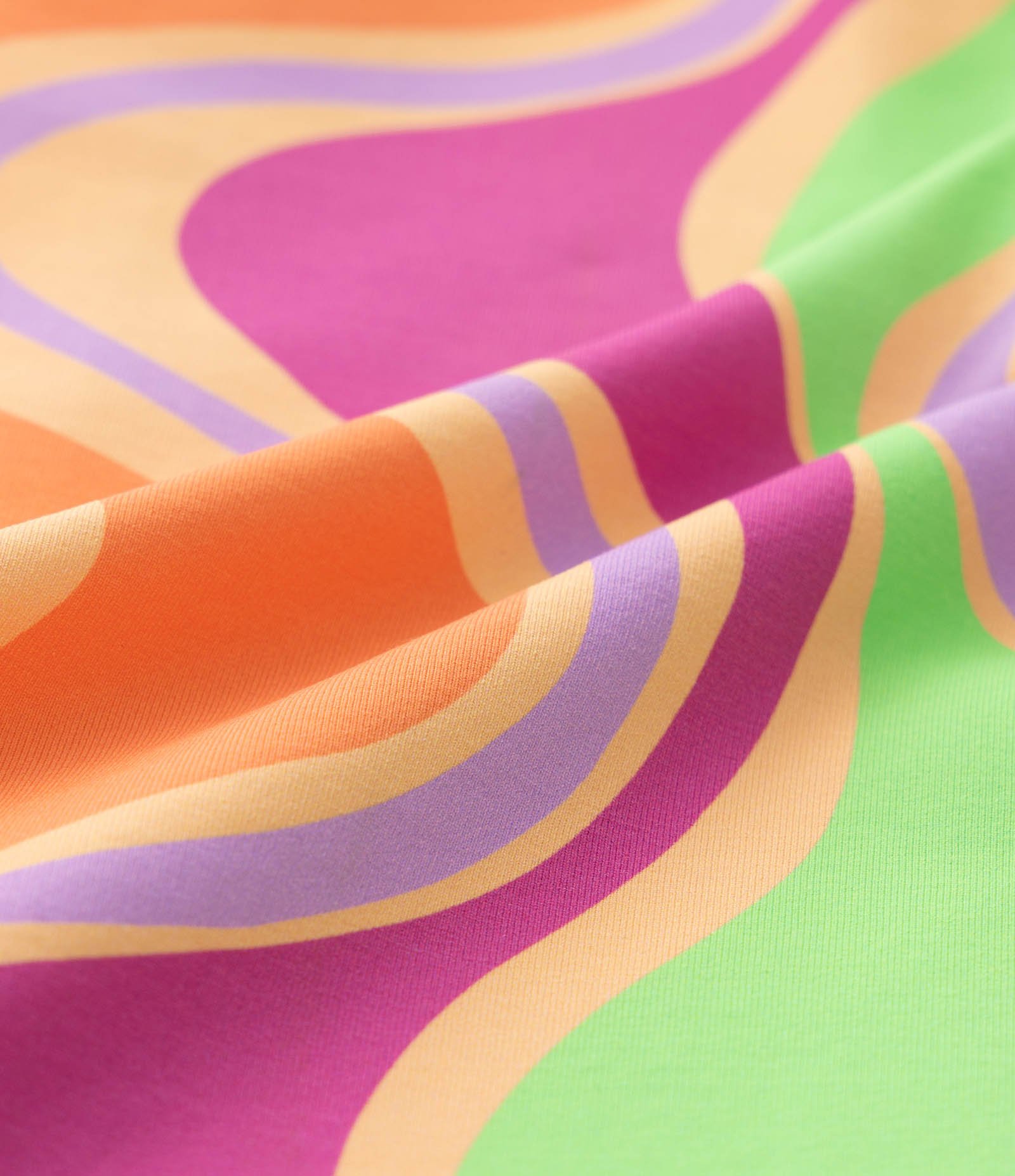 Biquíni Cropped Infantil com Estampa Ondas e Proteção UV - Tam 5 a 14 anos Multicores 5
