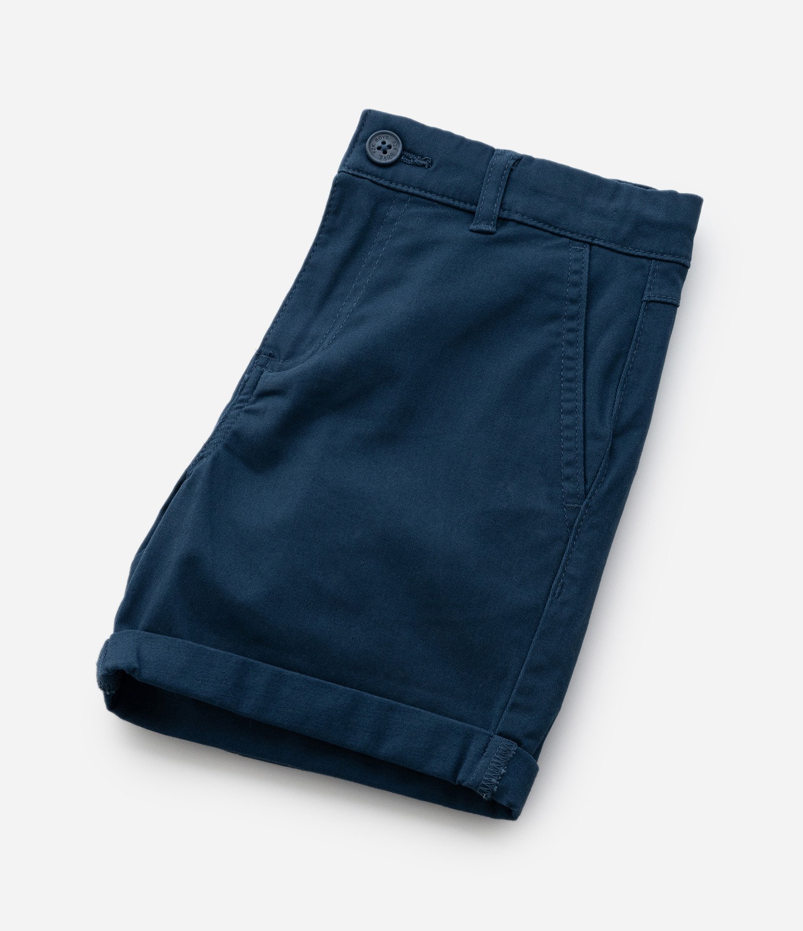 Bermuda Infantil em Sarja com Barra Dobrada - Tam 5 a 14 anos Azul 4