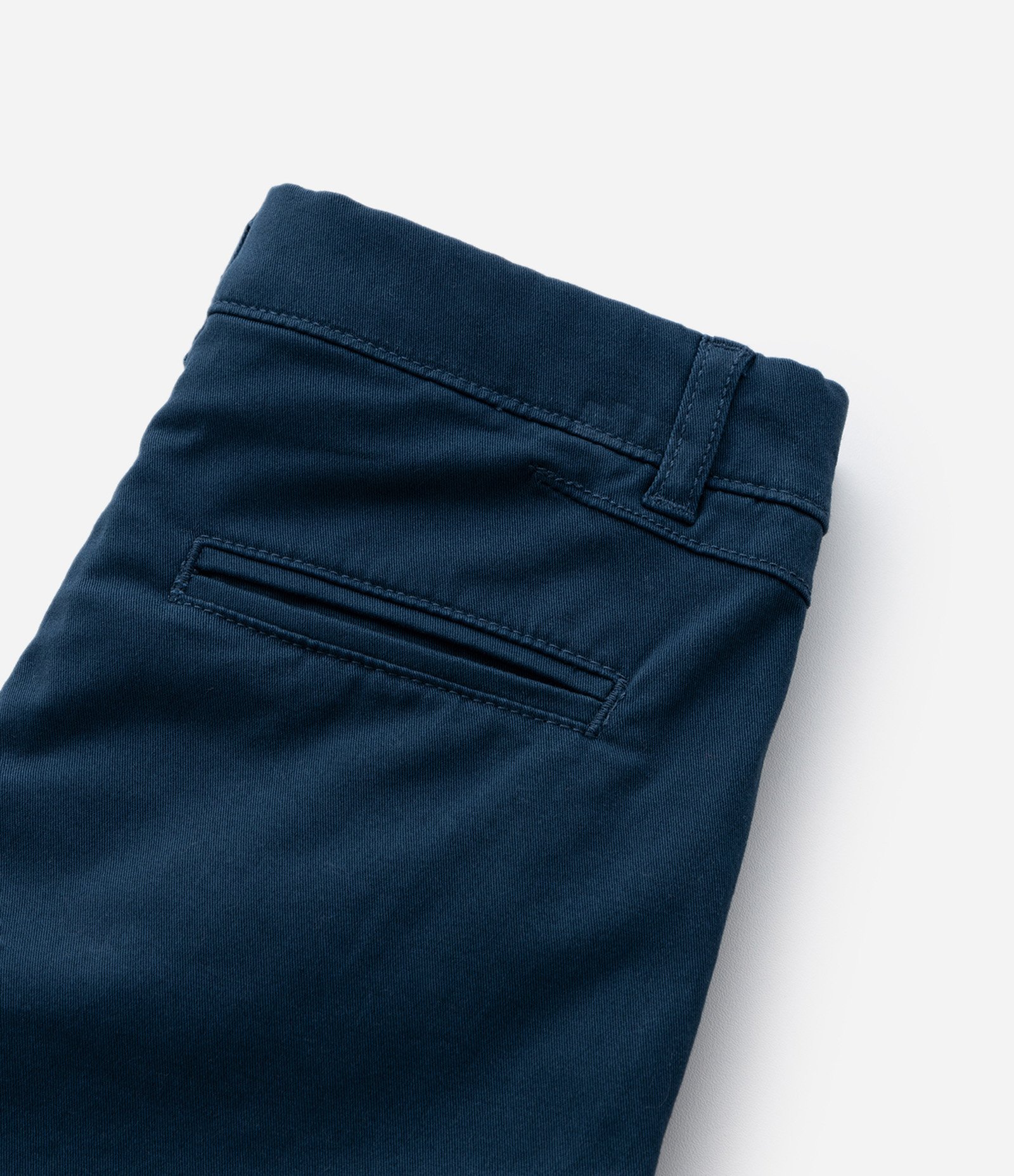 Bermuda Infantil em Sarja com Barra Dobrada - Tam 5 a 14 anos Azul 6