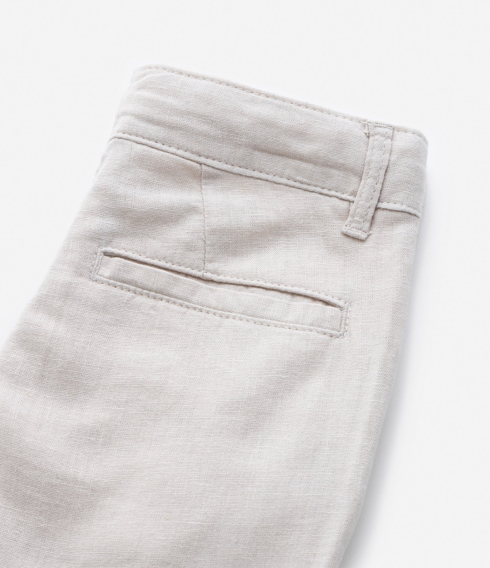 Calça Infantil em Linho com Amarração no Cós - Tam 5 a 14 Anos Bege 5