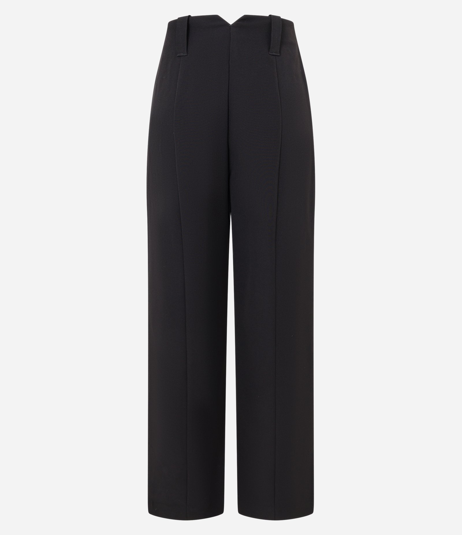 Calça Reta em Alfaiataria com Detalhe de Fenda Preto 6