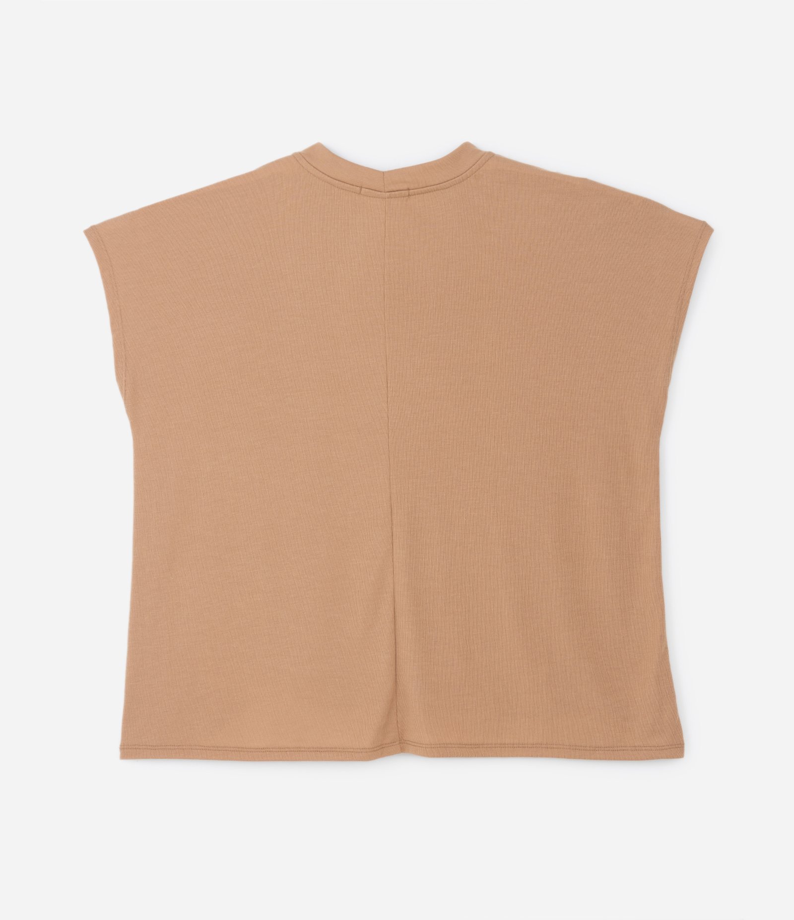 Blusa Básica em Ribana e sem Cava Curve & Plus Size Marrom Claro 6