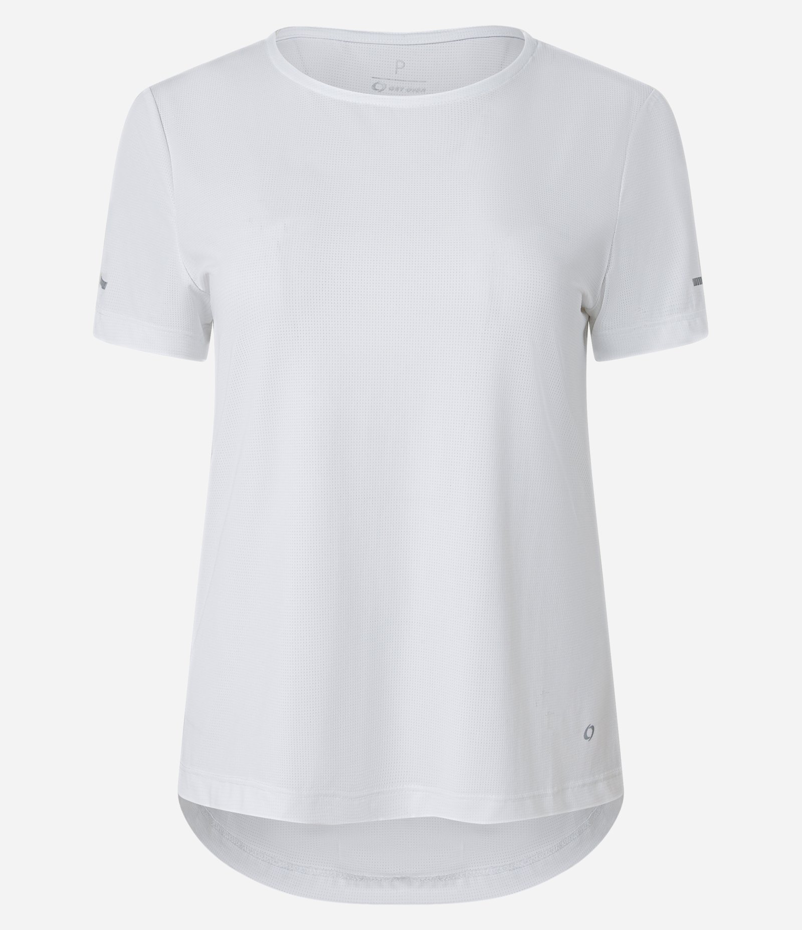 Camiseta Esportiva Regular Texturizada com Detalhe Refletivo Branco 3
