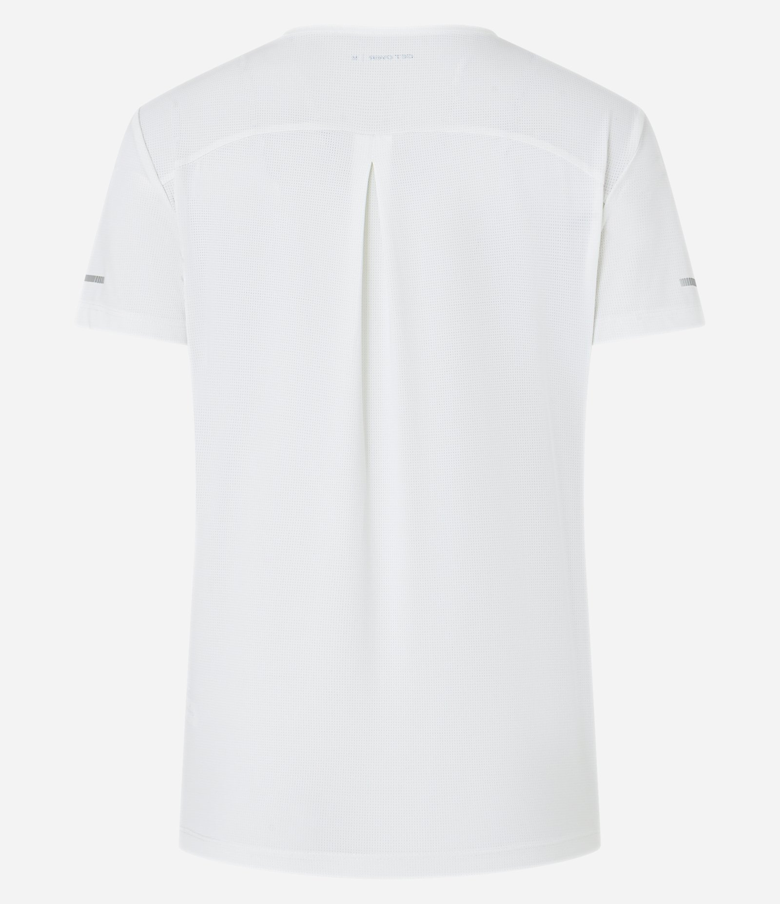 Camiseta Esportiva Regular Texturizada com Detalhe Refletivo Branco 6