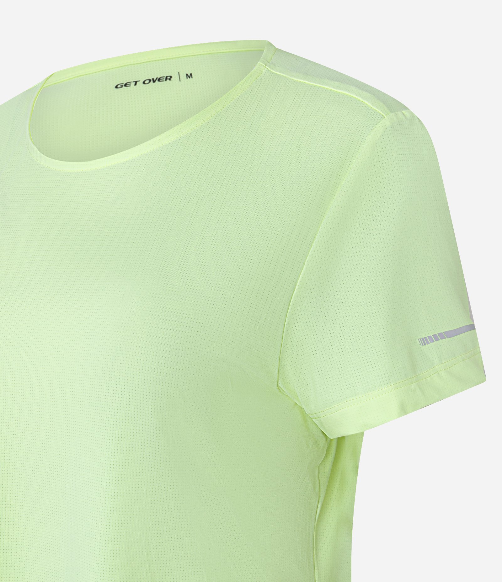 Camiseta Esportiva Regular Texturizada com Detalhe Refletivo Verde Claro 6