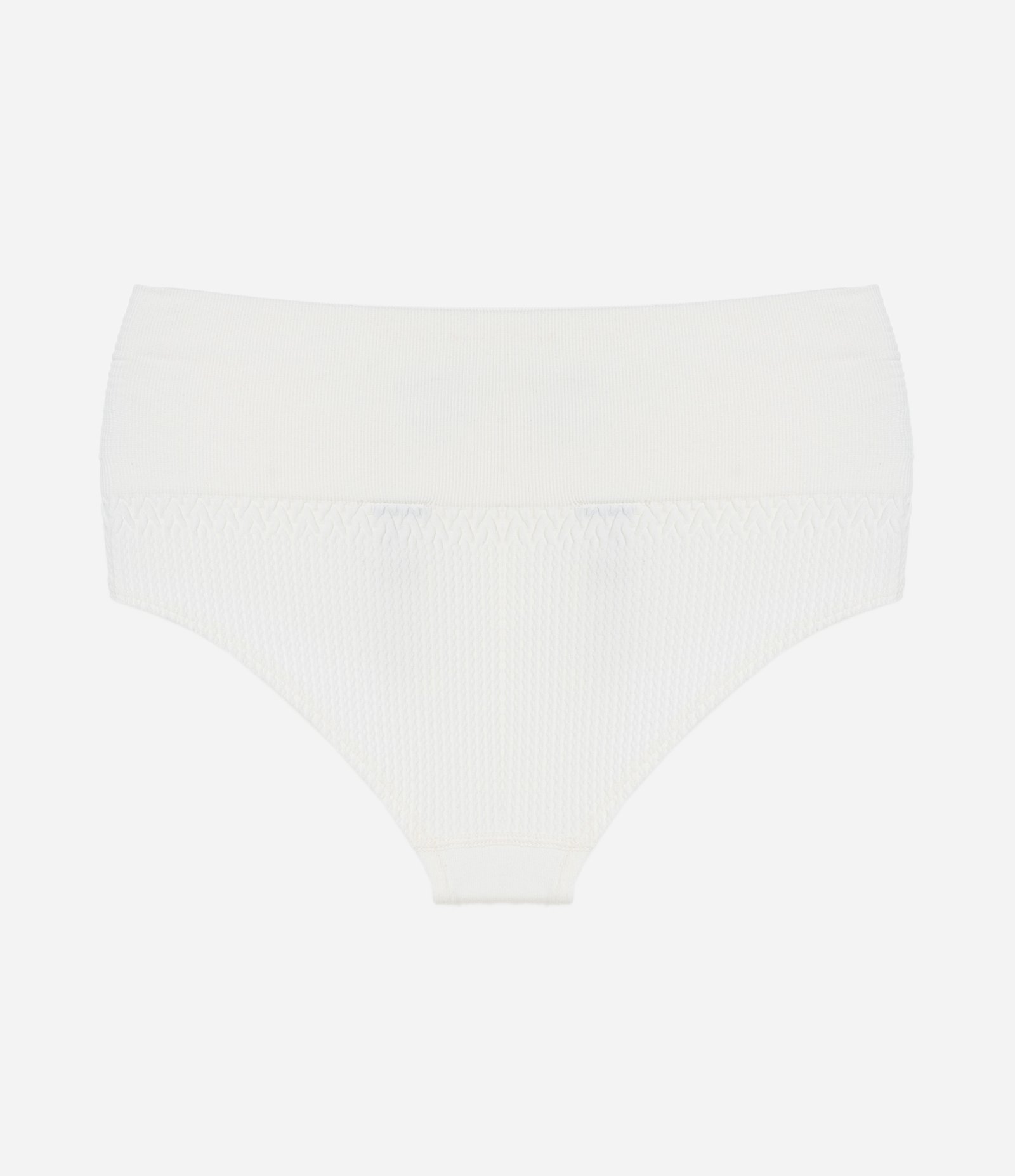 Calcinha Alta em Poliamida Seamless Texturizada Branco Neve 7