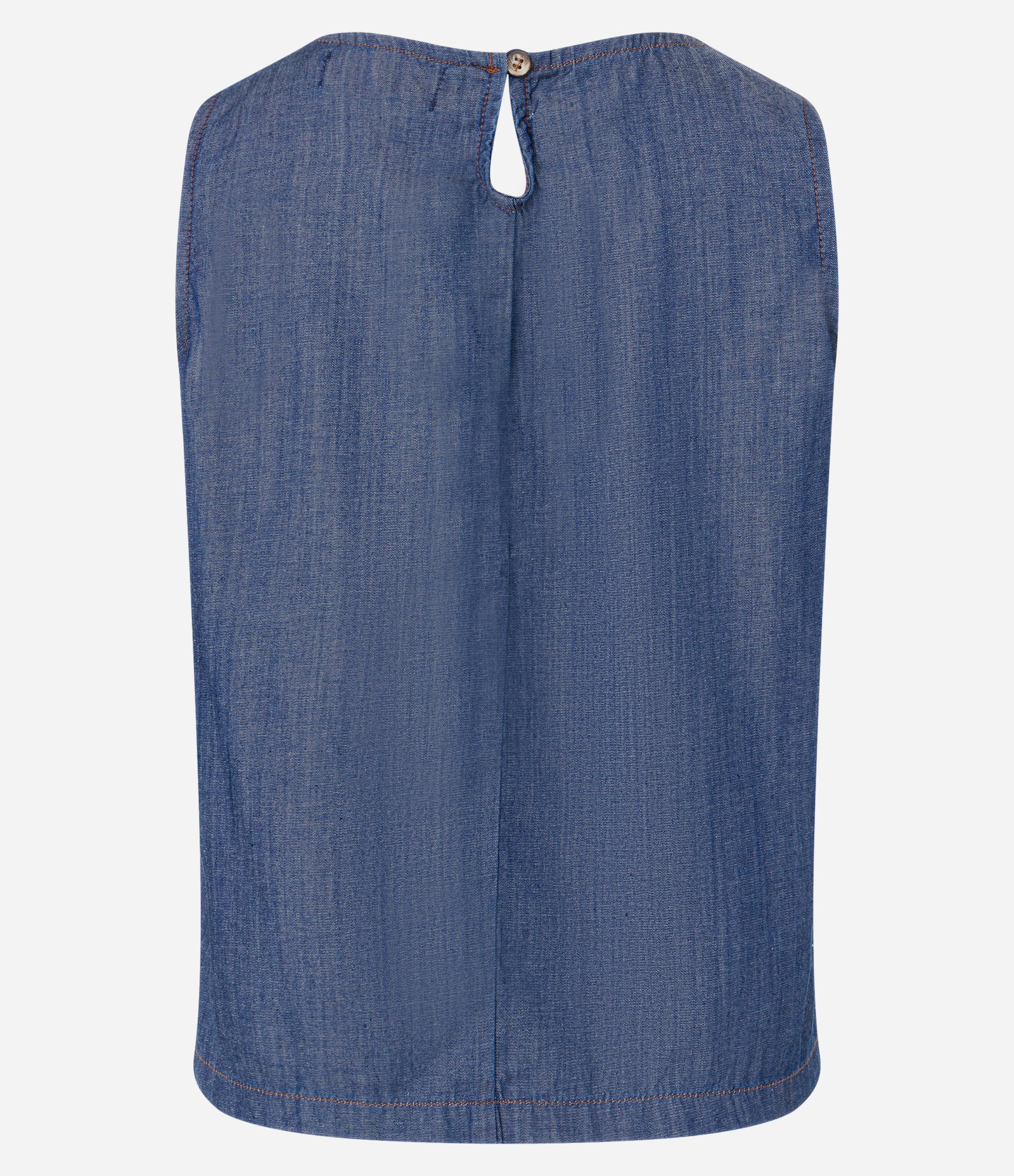 Blusa Regata em Jeans com Recortes Azul 9