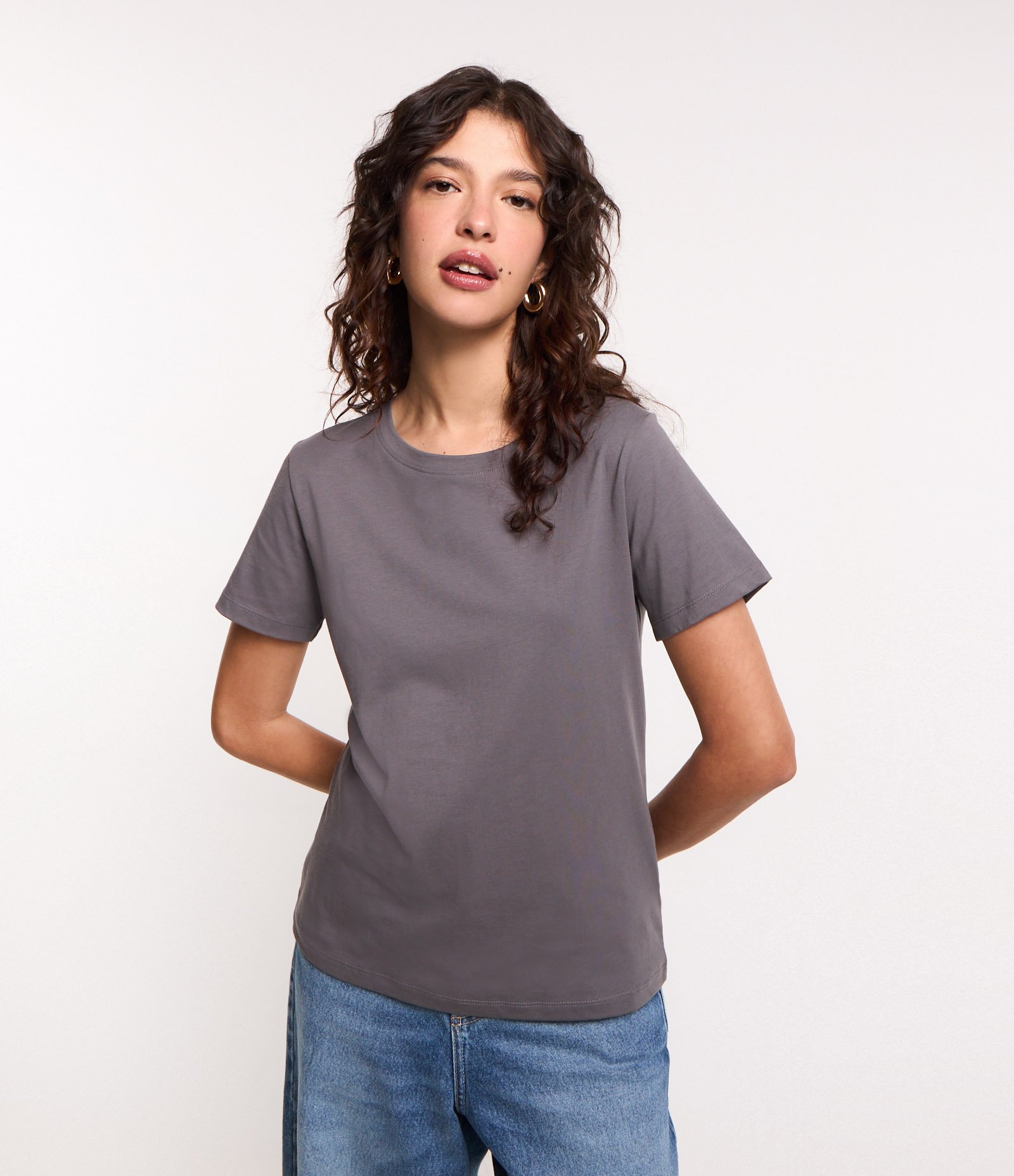 Camiseta Básica em Algodão com Manga Curta 1