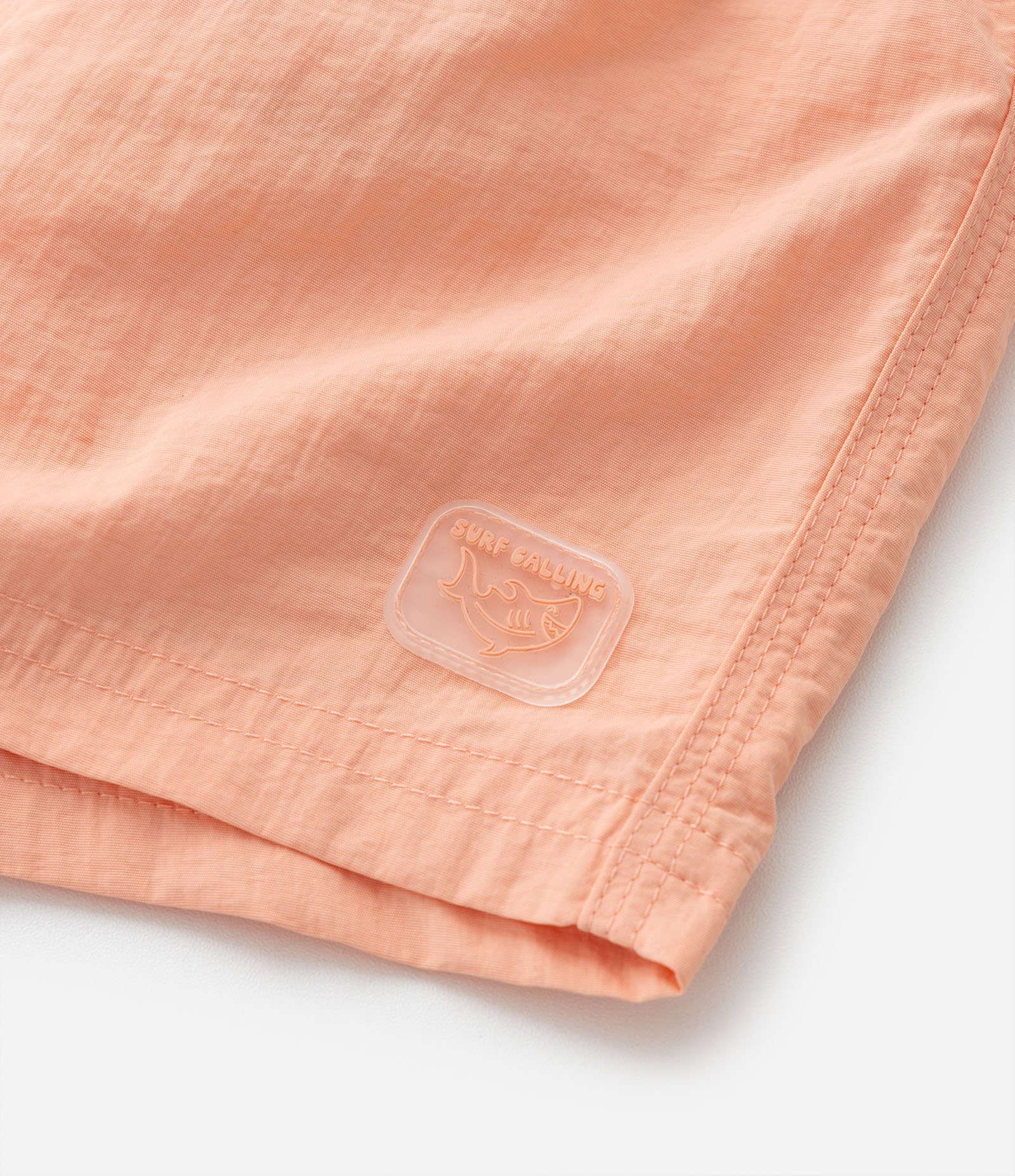 Bermuda de Banho Infantil com Cós Elástico e Etiqueta na Barra - Tam 1 a 5 Anos Laranja Salmão 4