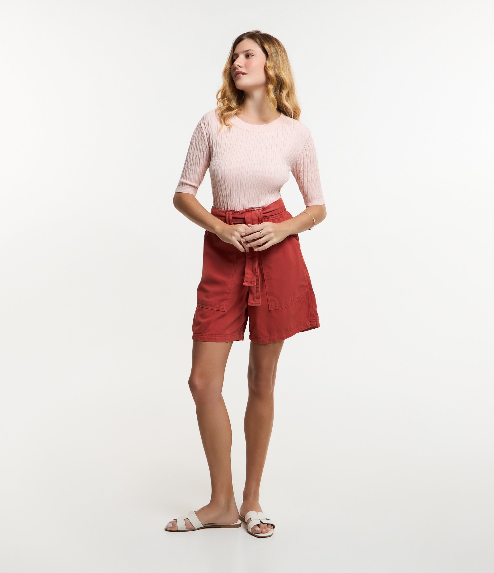 Blusa Texturizada em Tricô com Gola Redonda 2