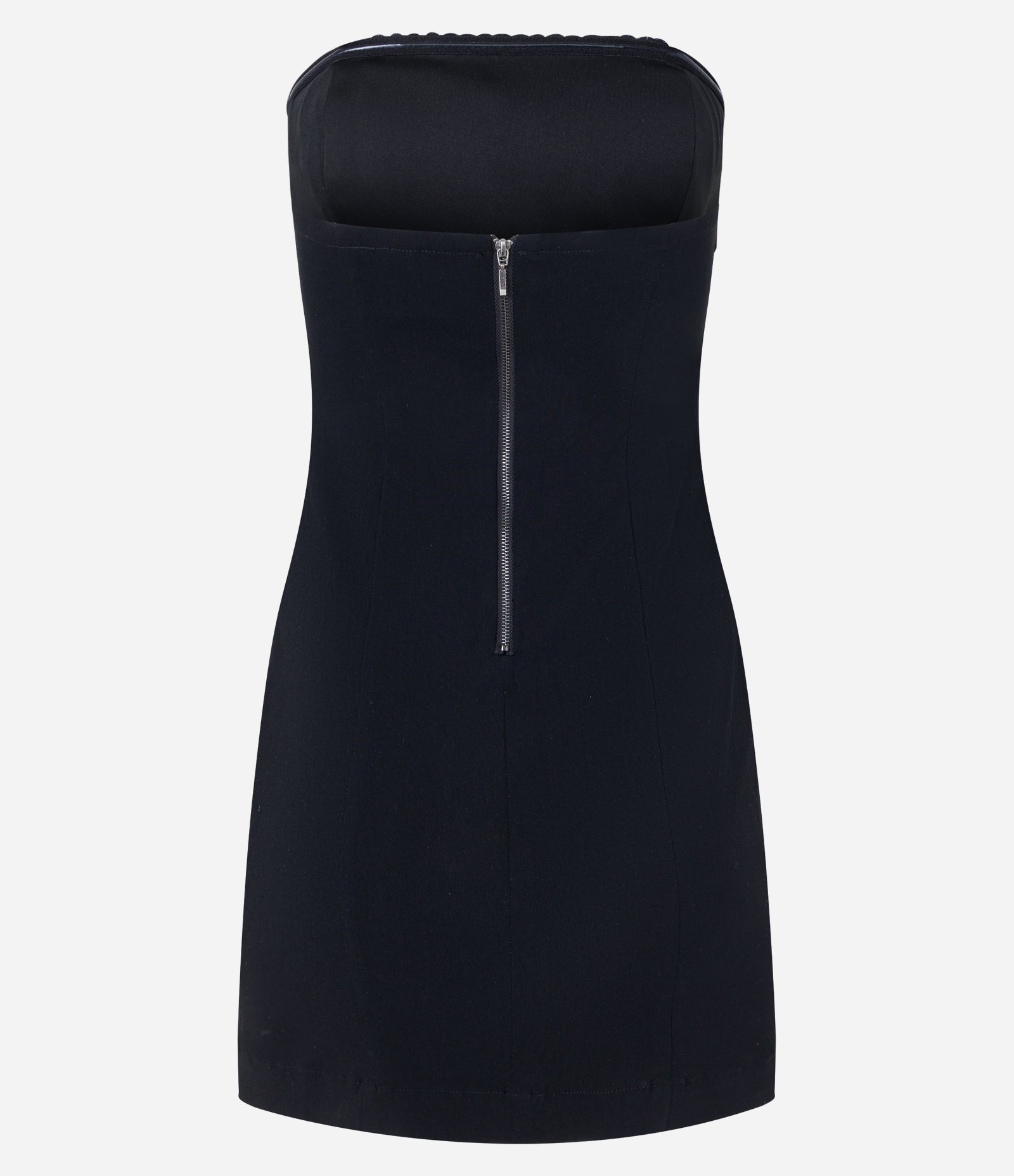 Vestido Curto em Bengaline Tomara que Caia com Paetês no Busto Preto 7