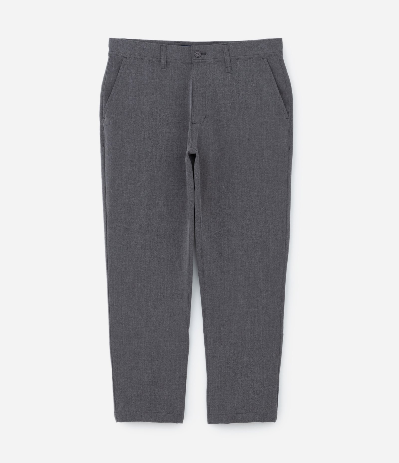 Calça Básica Slim Cropped Alfaiatada com Elastano Cinza 5