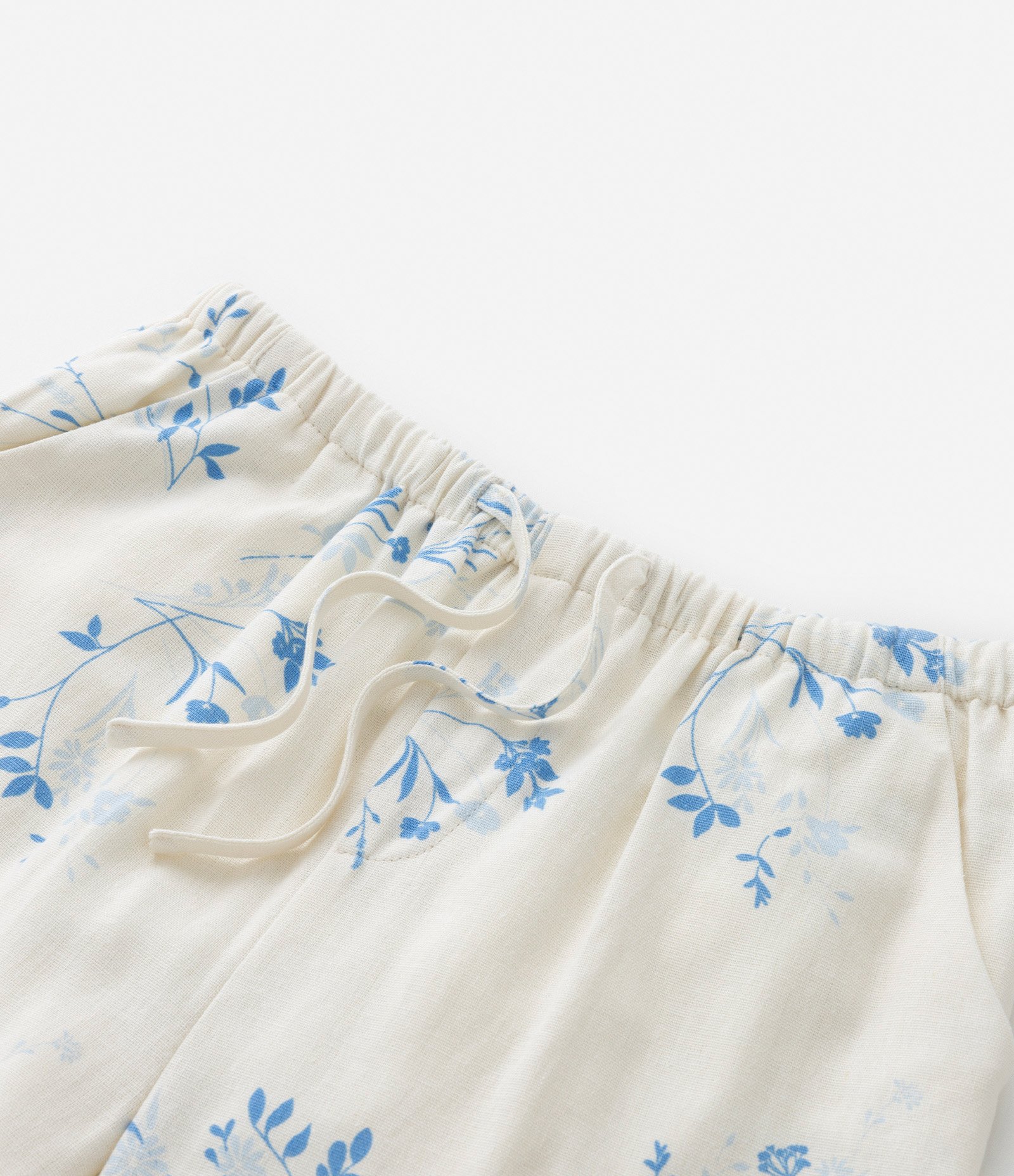 Calça Parachute Infantil em Viscolinho com Estampa Floral - Tam 5 a 14 Anos Bege 4