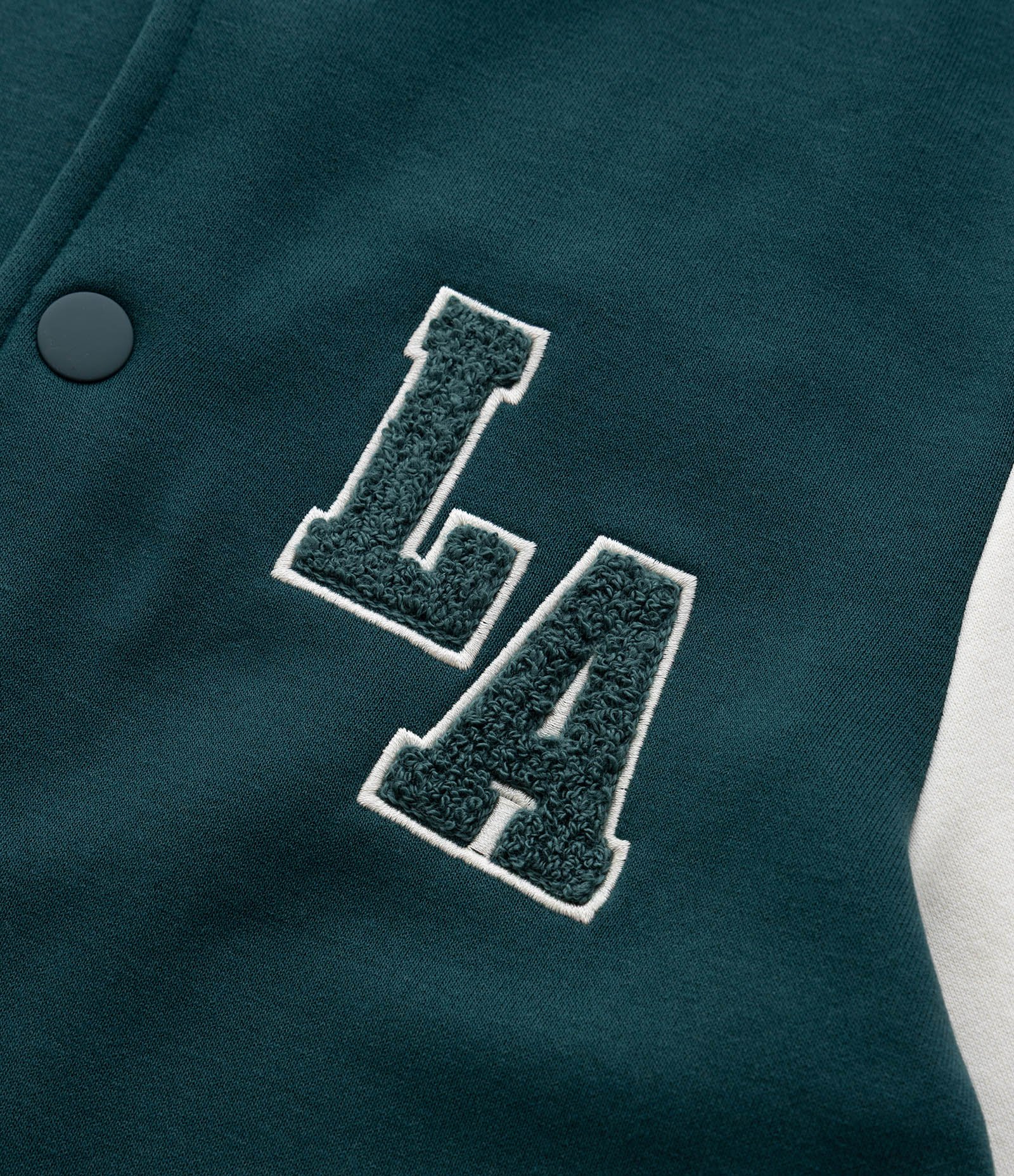 Jaqueta Bomber College Infantil Estampa Los Angeles - Tam 5 a 14 anos Verde 6