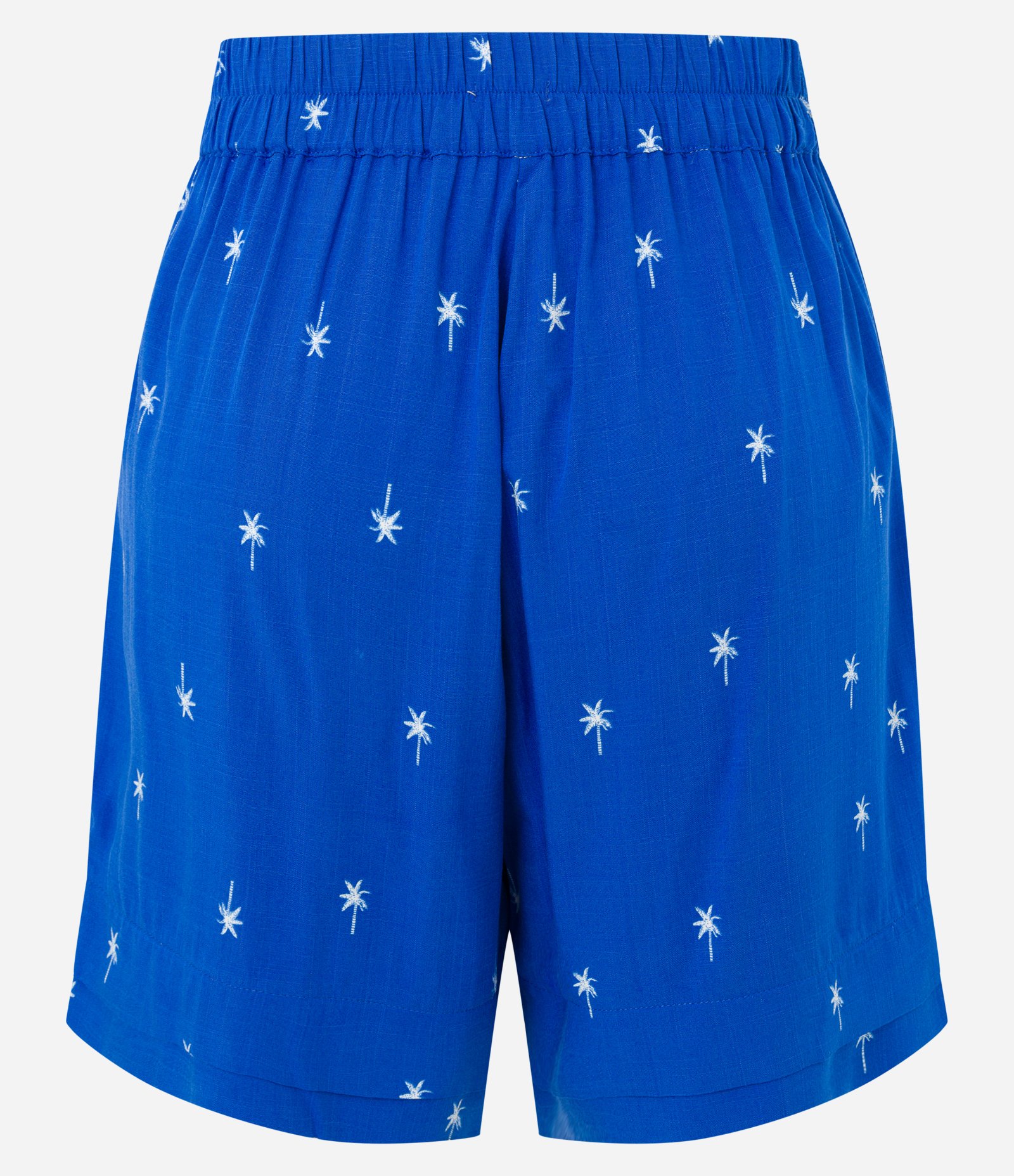 Short em Viscose com Amarração e Barra Dupla Azul 6