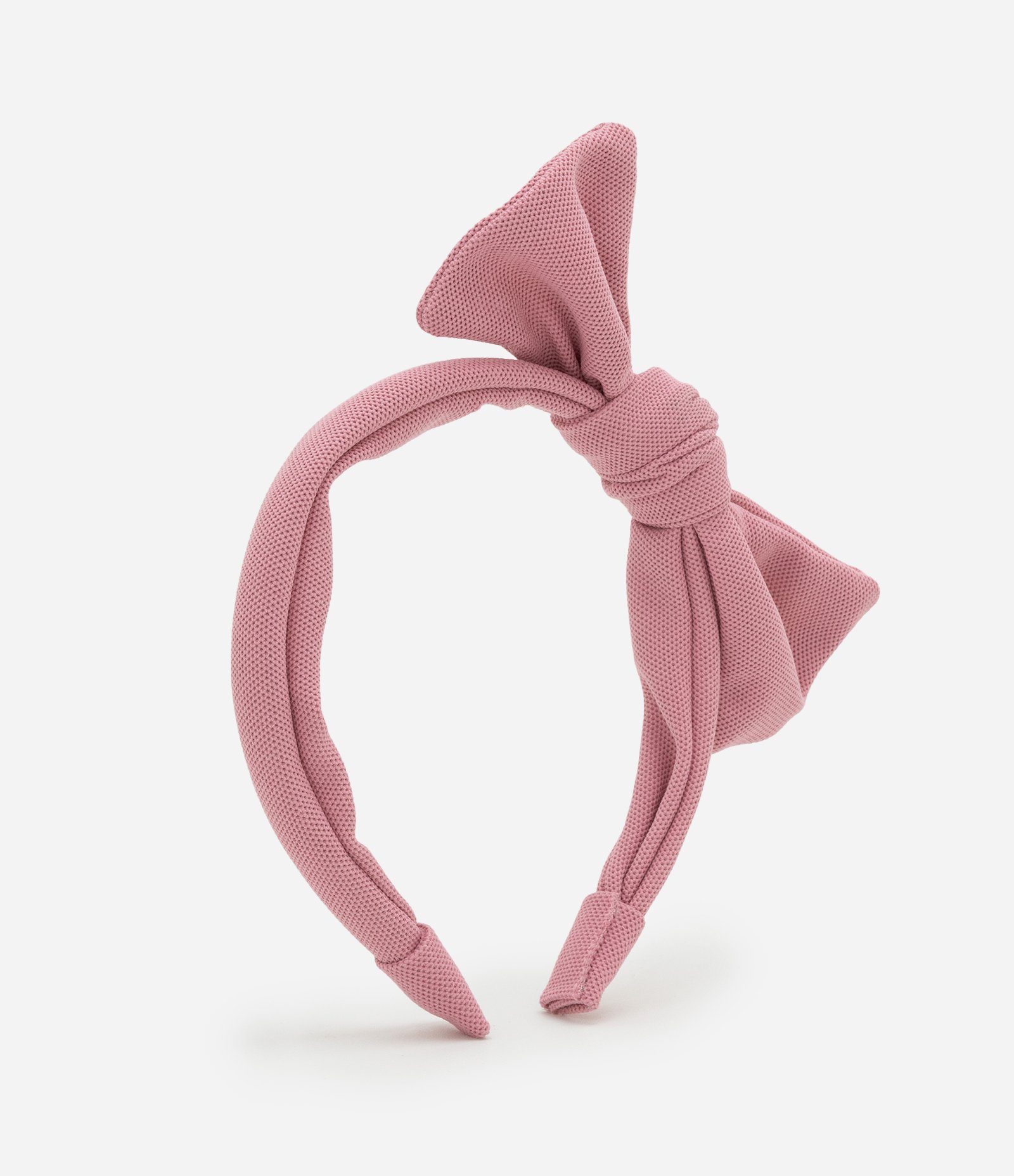 Tiara Infantil em Tecido com Laço Grande - Tam U Rosa 1