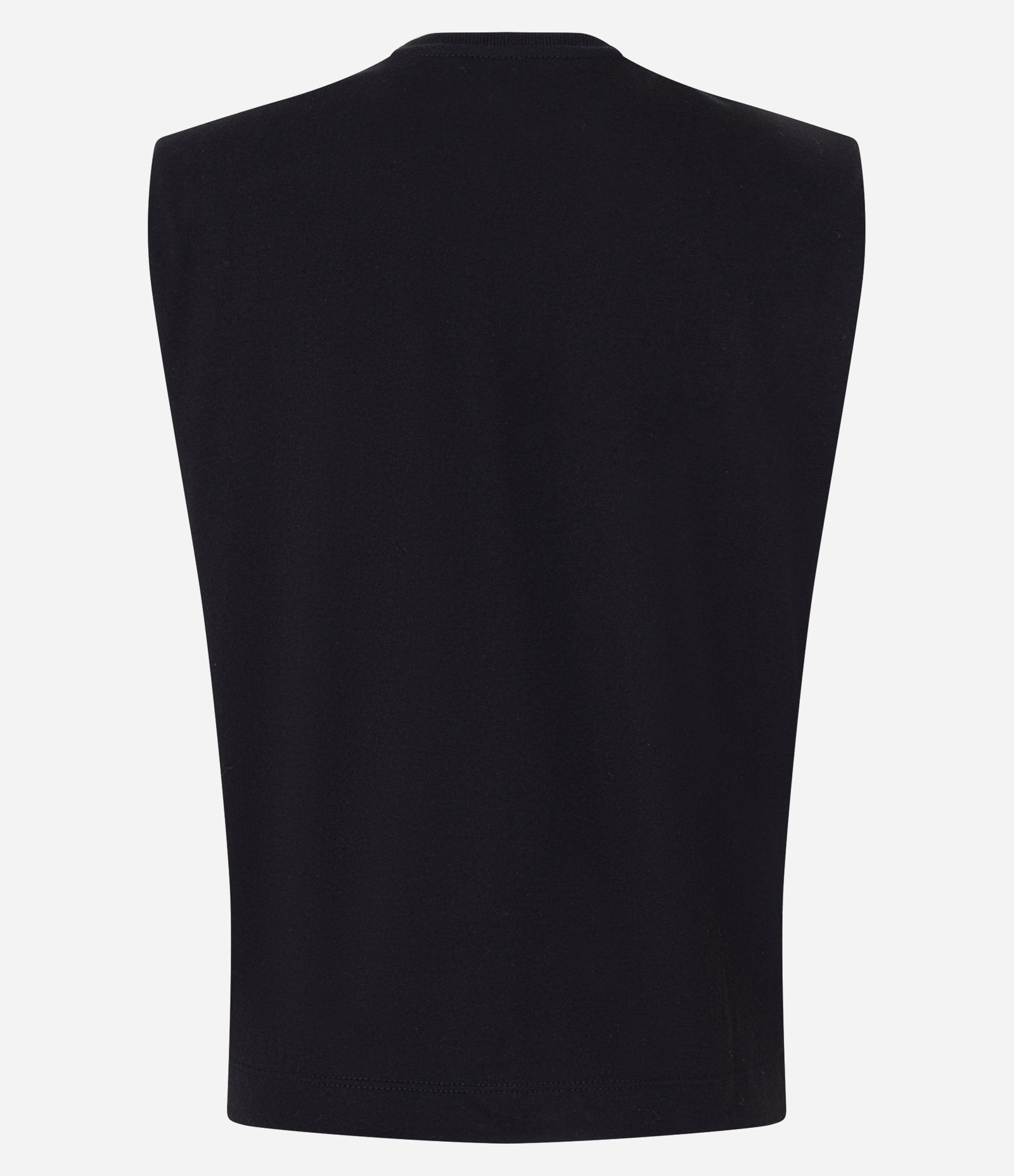 Blusa sem Manga em Algodão com Aplicação de Pérolas nos Ombros Preto 8