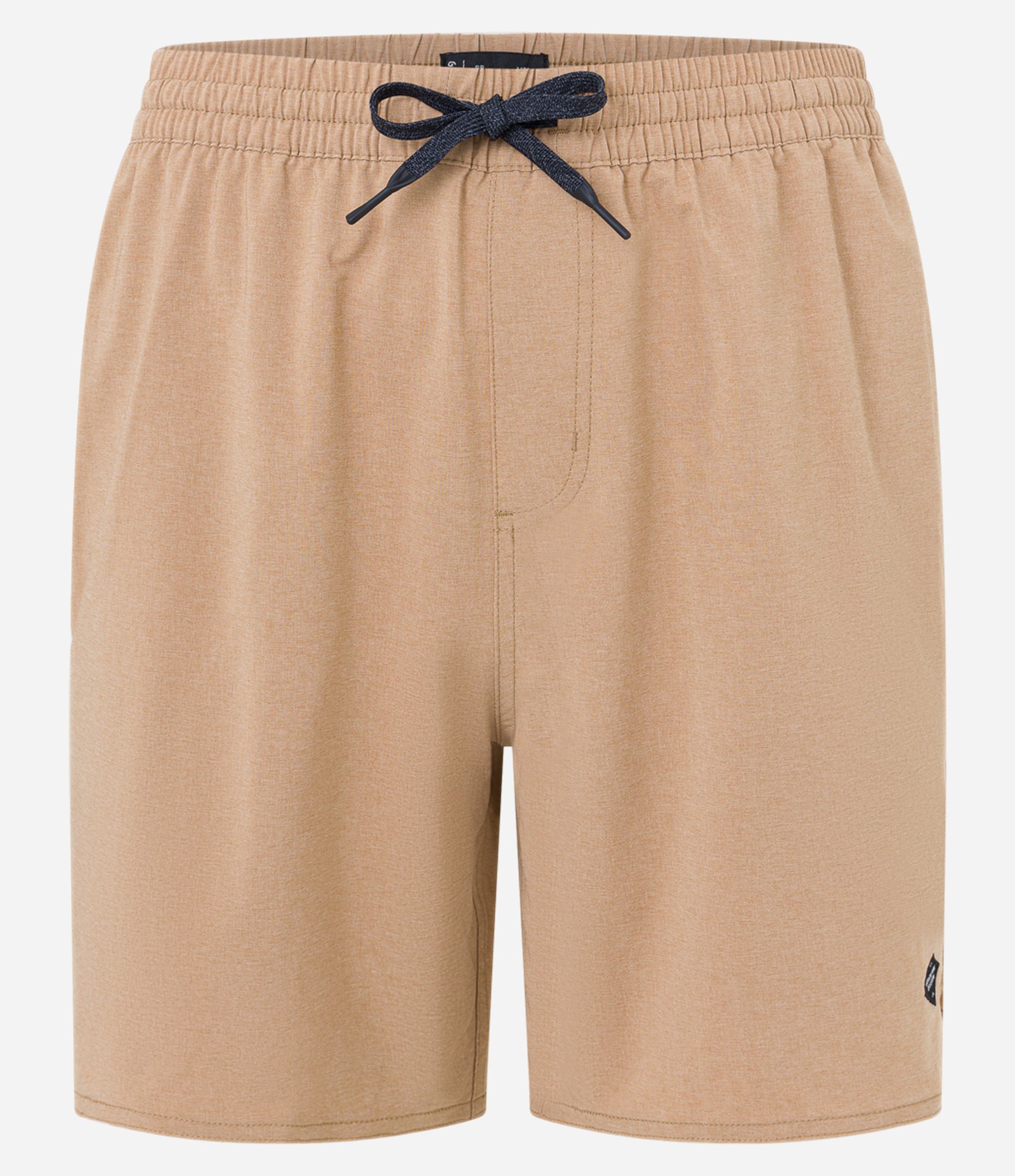 Bermuda Mescla com Cós Elástico e Amarração Bege 5