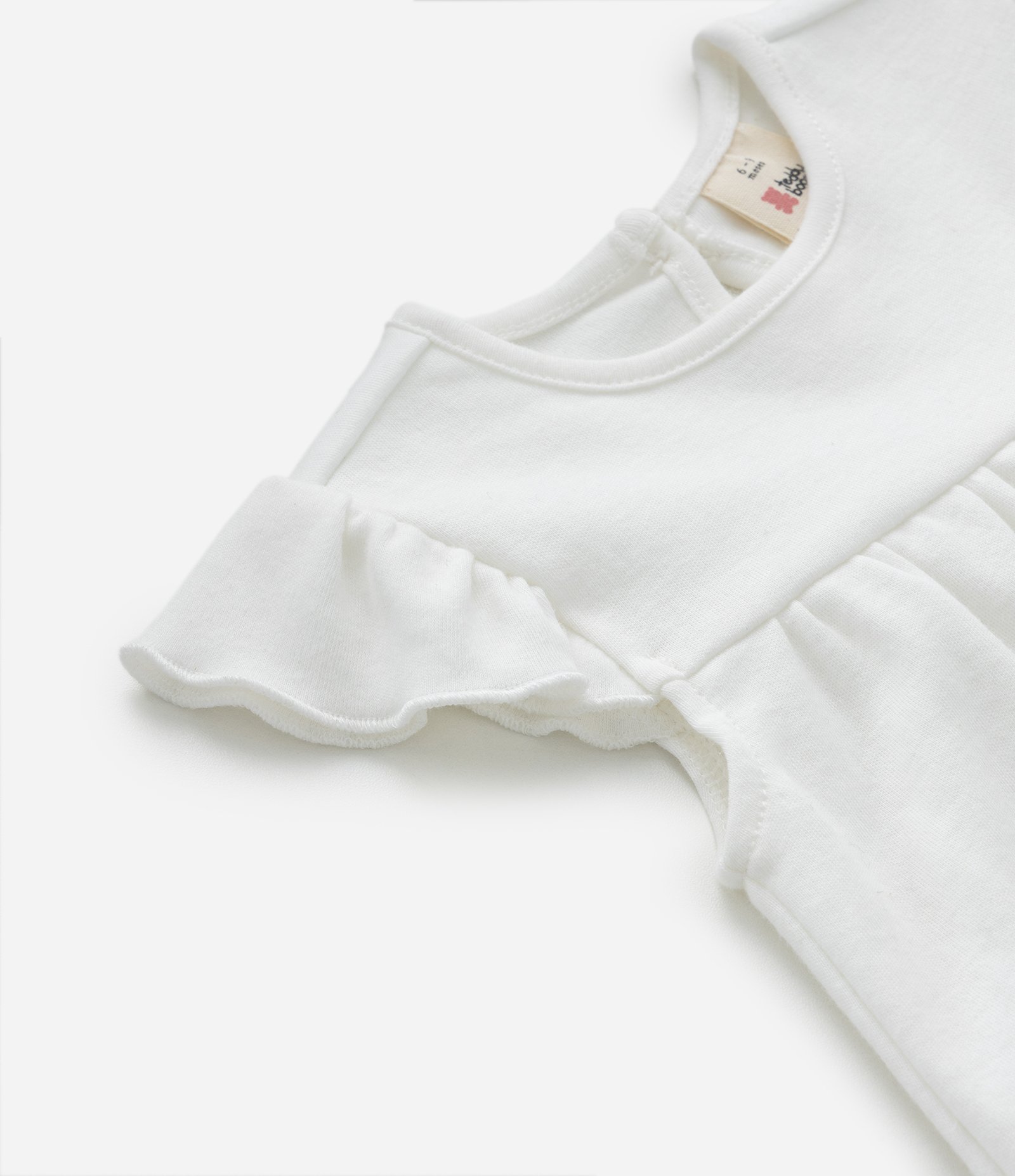 Conjunto Infantil com Bolsinhos e Estampa Floral - Tam 0 a 18 meses Verde/Branco 7