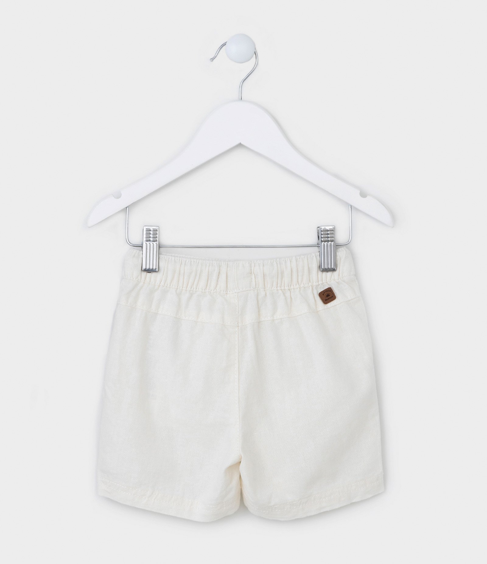Bermuda Infantil em Linho com Bolsinho - Tam 1 a 5 Anos Branco Neve 2
