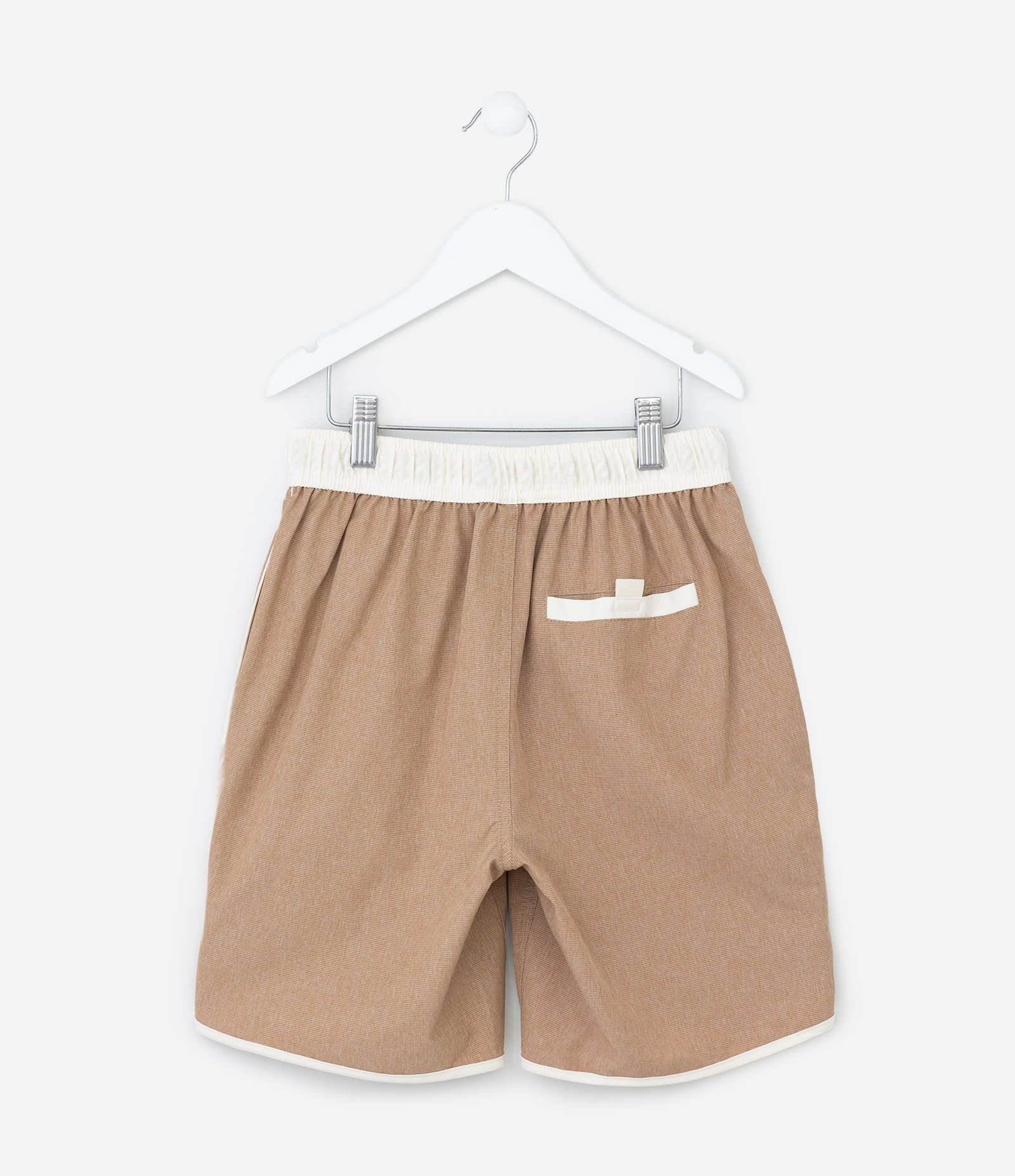 Bermuda de Banho Infantil com Contraste - Tam 05 a 14 Anos Marrom 2