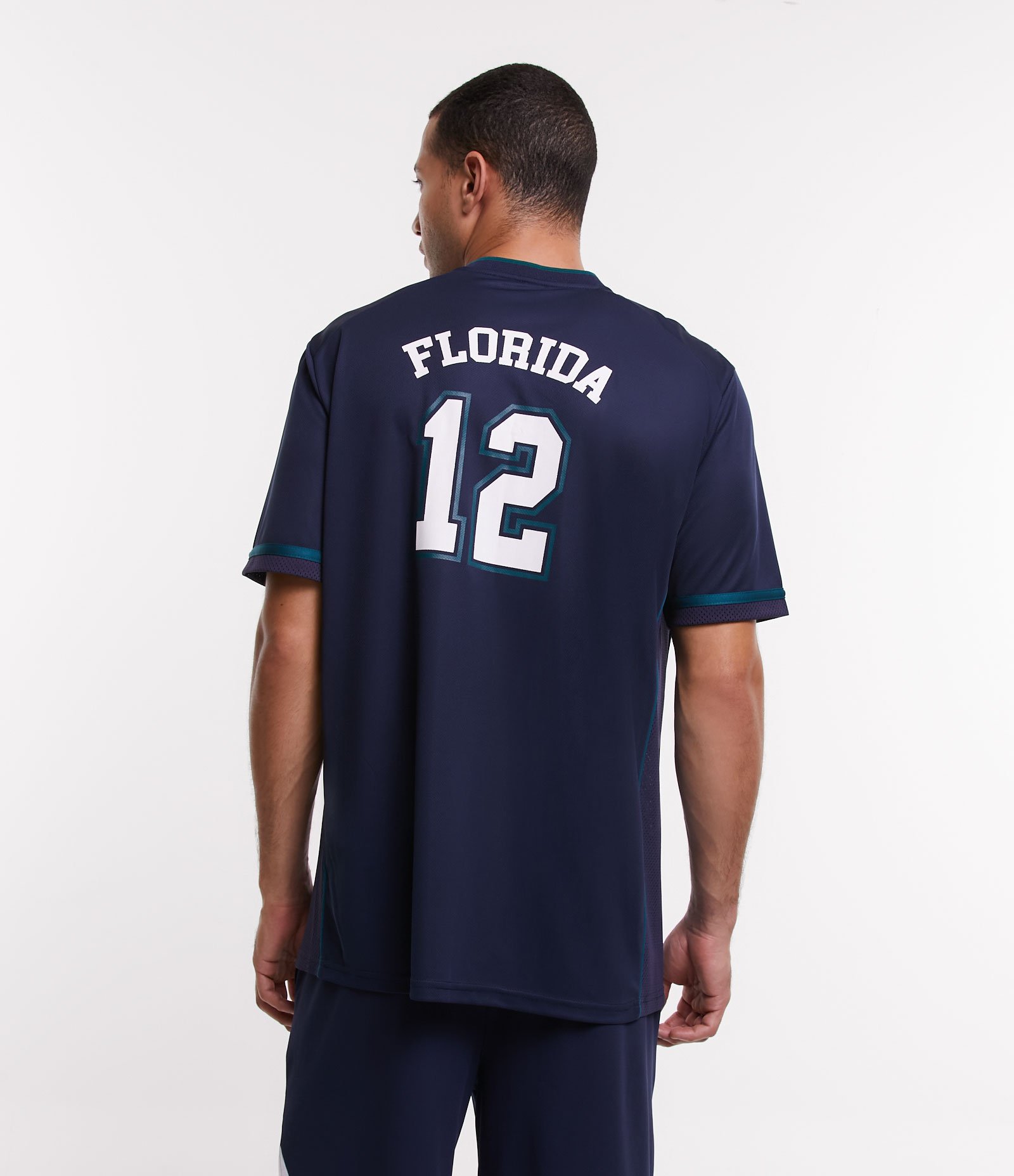 Camiseta Esportiva Tecnologia Dry Futebol Americano com Estampa Florida 12 Azul 3