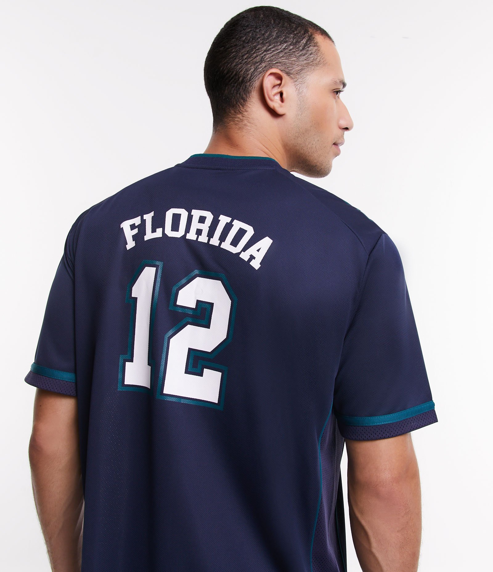 Camiseta Esportiva Tecnologia Dry Futebol Americano com Estampa Florida 12 Azul 4