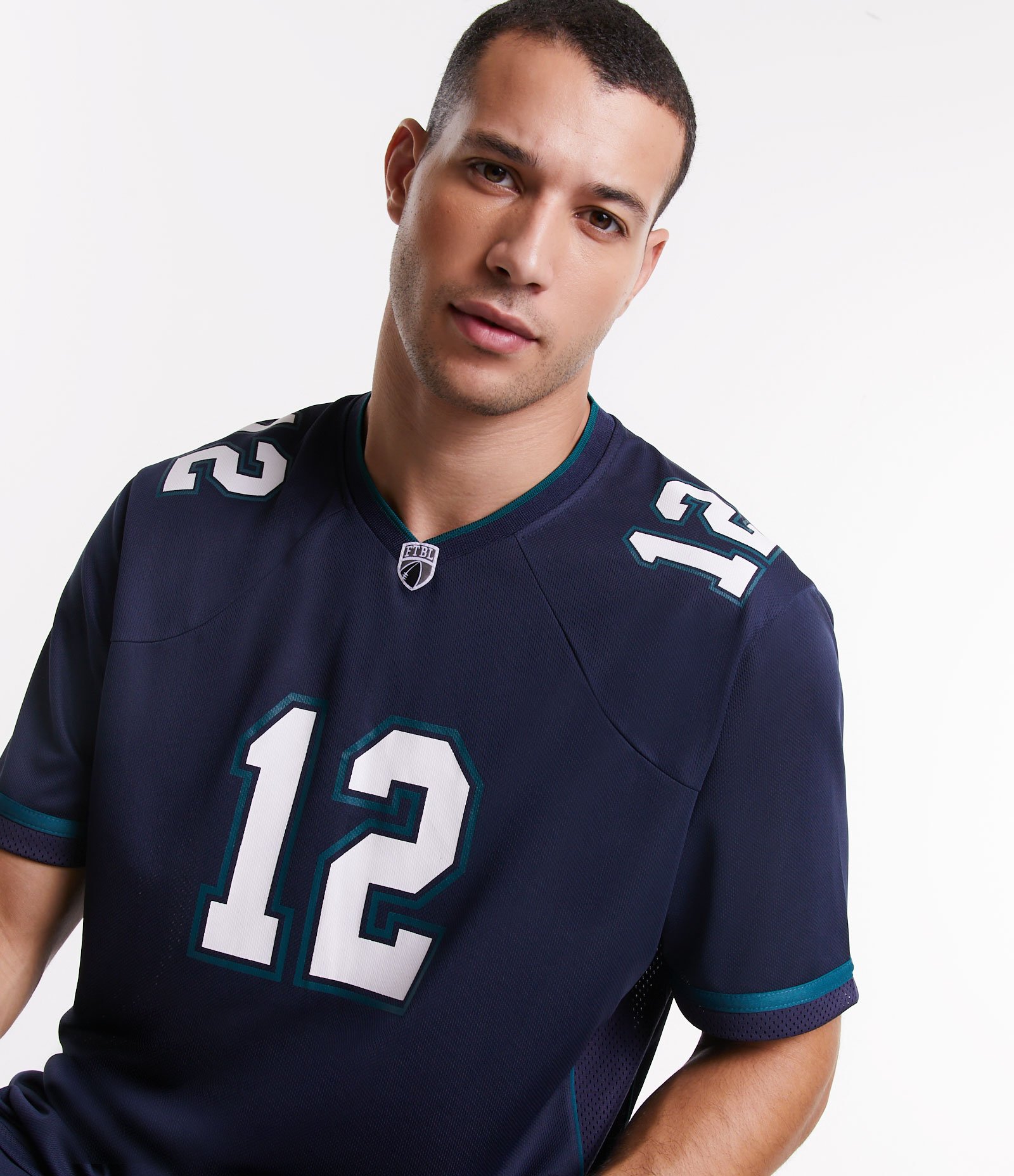 Camiseta Esportiva Tecnologia Dry Futebol Americano com Estampa Florida 12 Azul 5