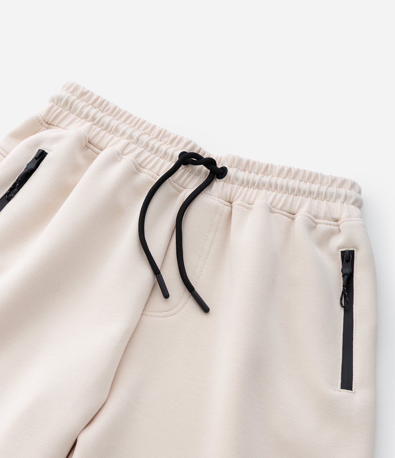 Bermuda Infantil em Moletom com Bolso com Zíper - Tam 5 a 14 Anos Bege 8