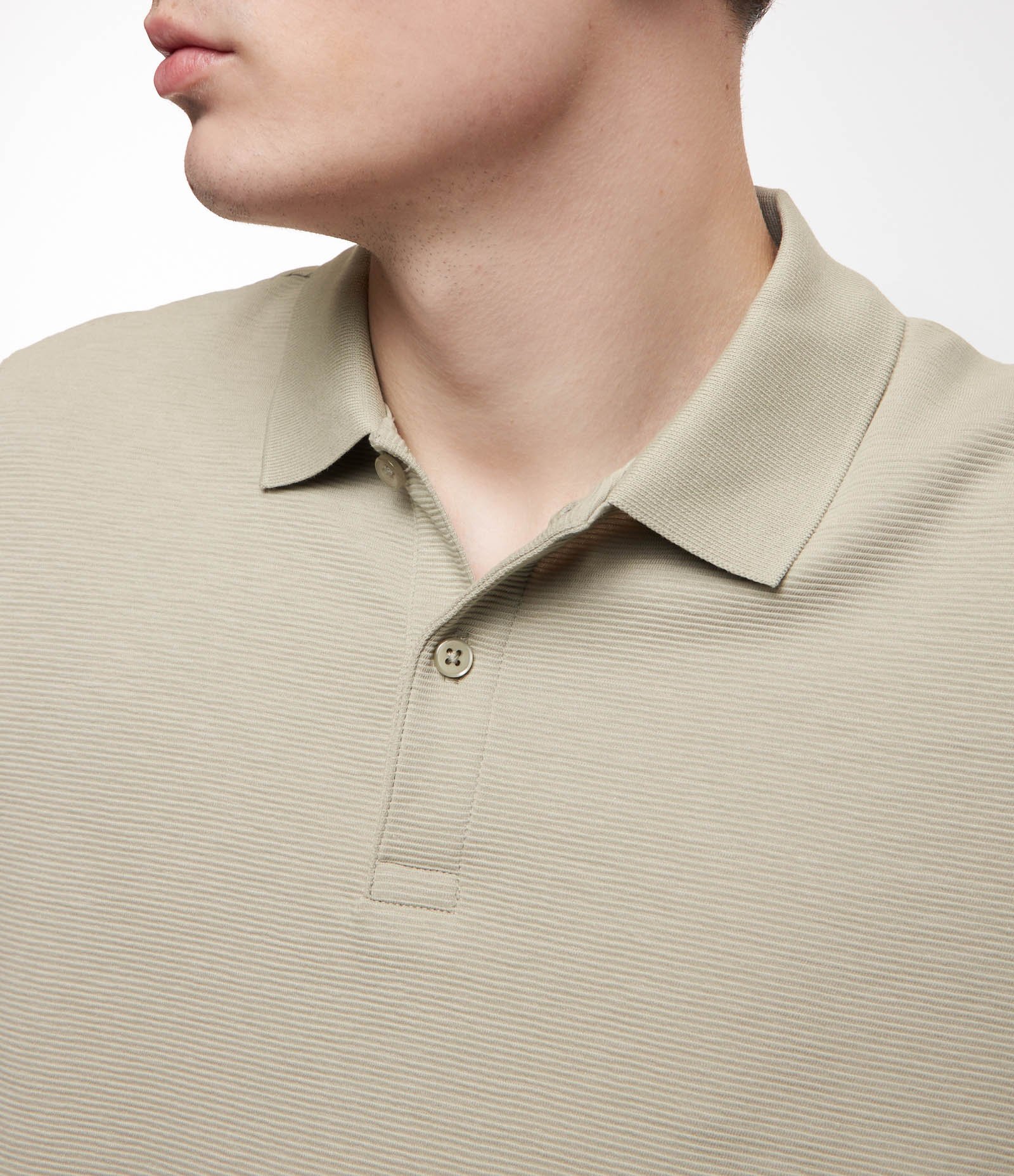 Camisa Polo Slim com Botões e Textura Canelada 2