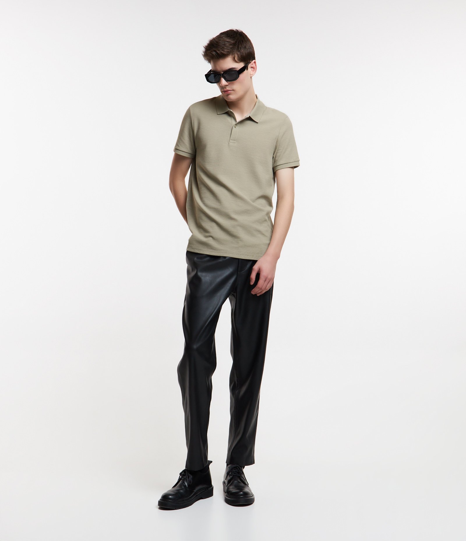 Camisa Polo Slim com Botões e Textura Canelada 3