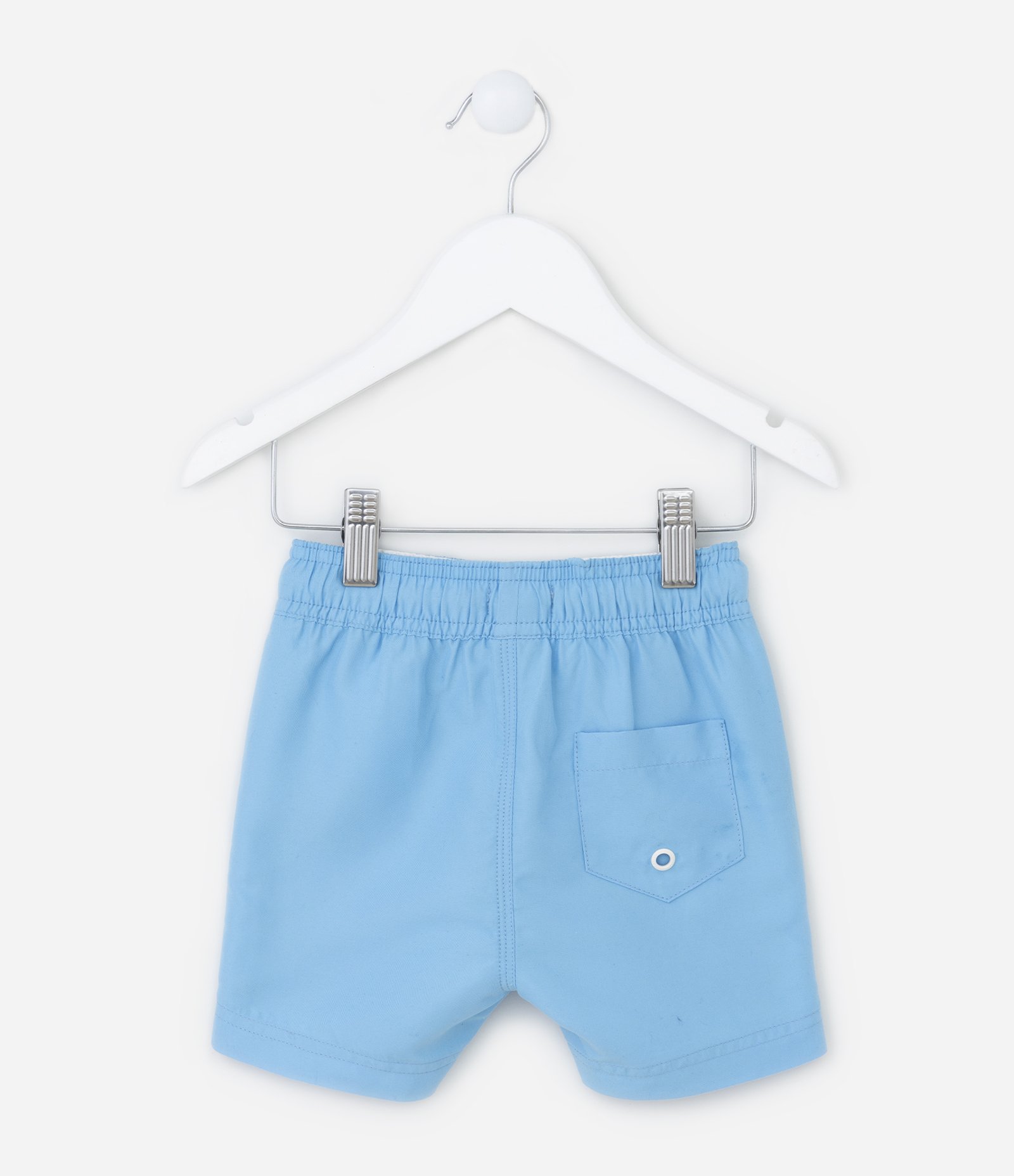 Bermuda de Banho Infantil com Etiqueta Emborrachada - Tam 1 a 5 anos Azul 2