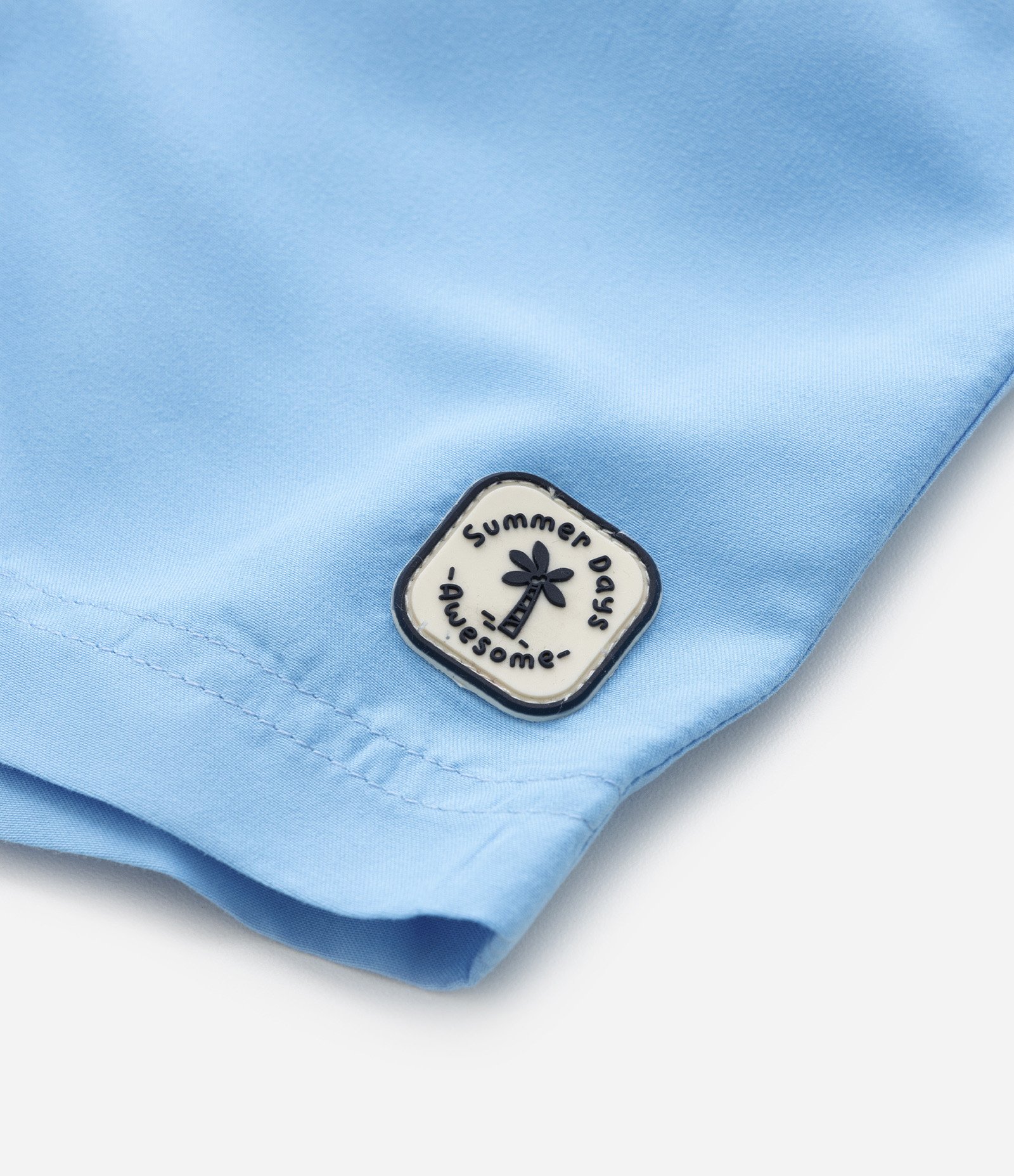 Bermuda de Banho Infantil com Etiqueta Emborrachada - Tam 1 a 5 anos Azul 4