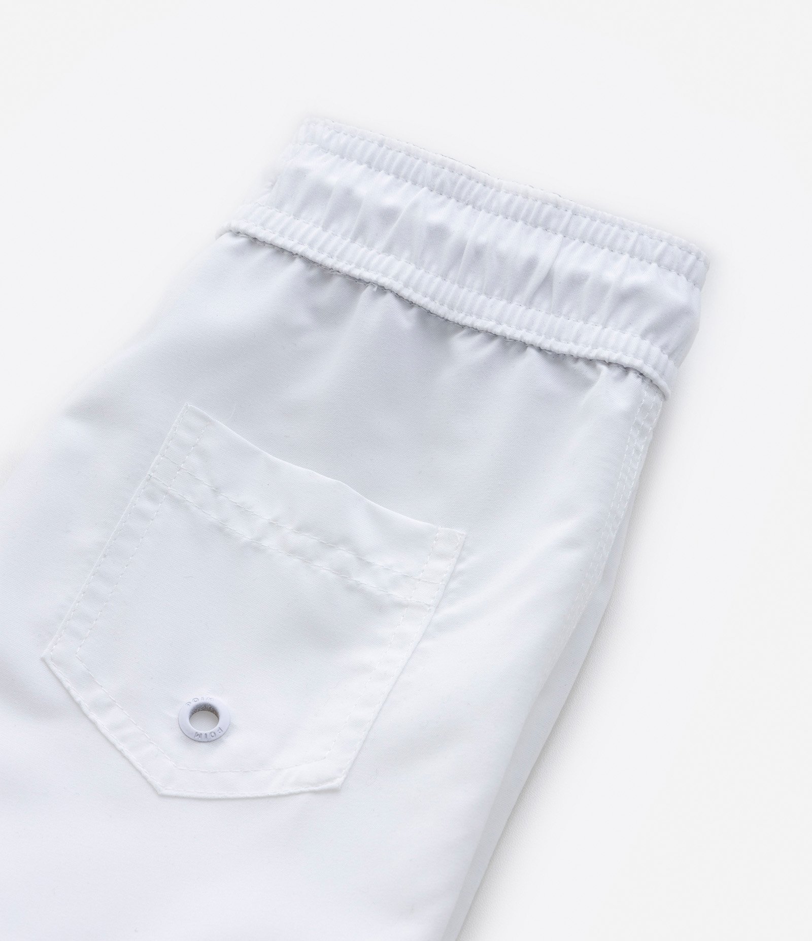 Bermuda de Banho Infantil com Etiqueta Emborrachada - Tam 1 a 5 anos Branco 5