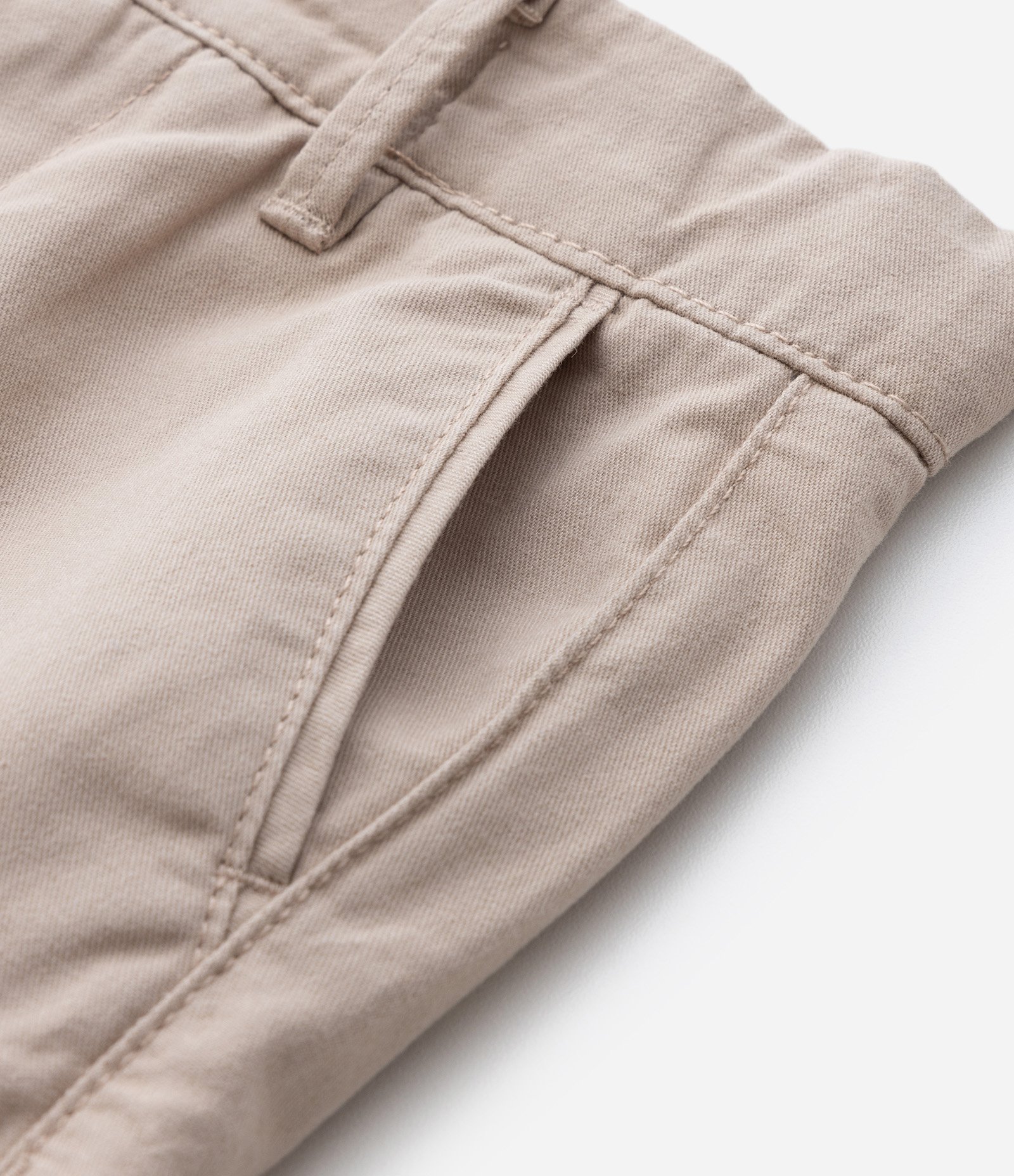 Bermuda Infantil em Sarja com Cinto - Tam 1 a 4 Anos Bege 6