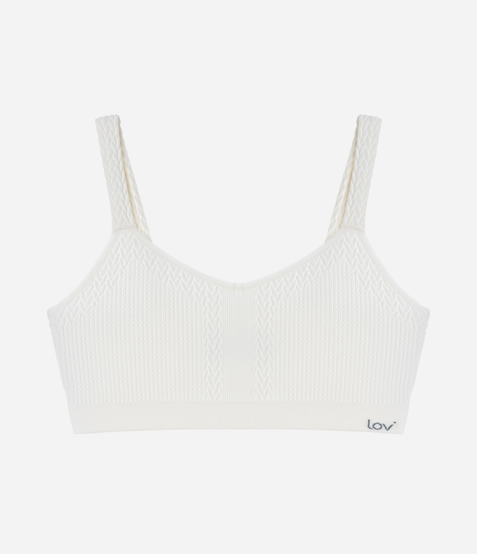 Sutiã Top em Poliamida Sem Bojo e Sem Costura Branco Neve 5