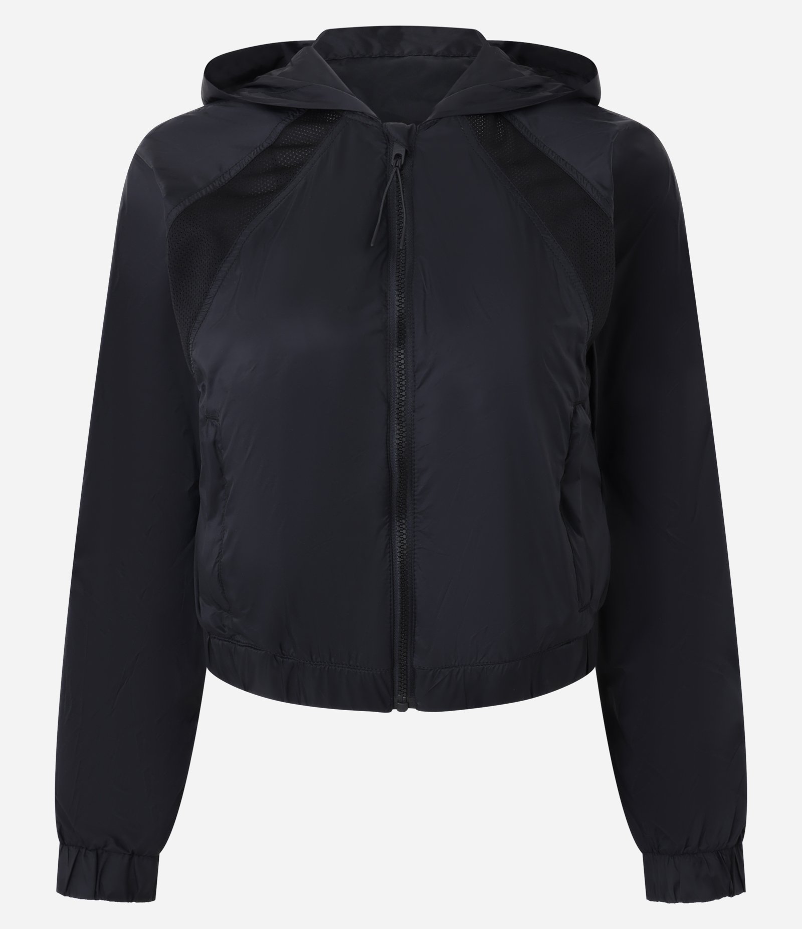 Jaqueta Corta Vento Esportiva em Poliamida com Fechamento em Zíper Preto 6