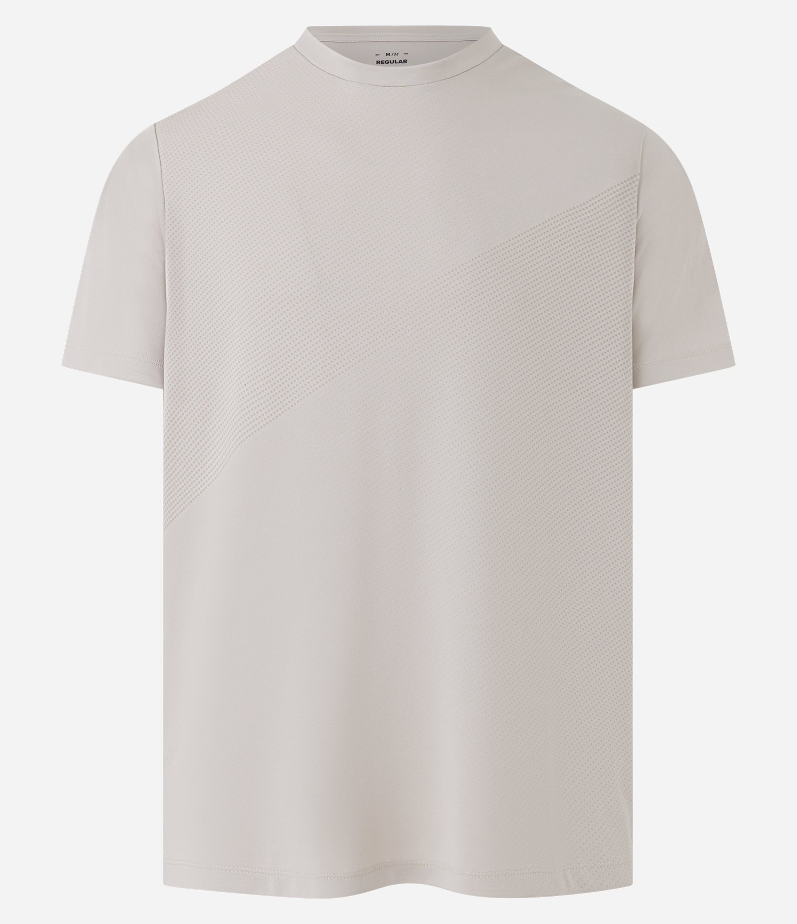 Camiseta Esportiva com Estampa Degrade Pontilhada Bege 4