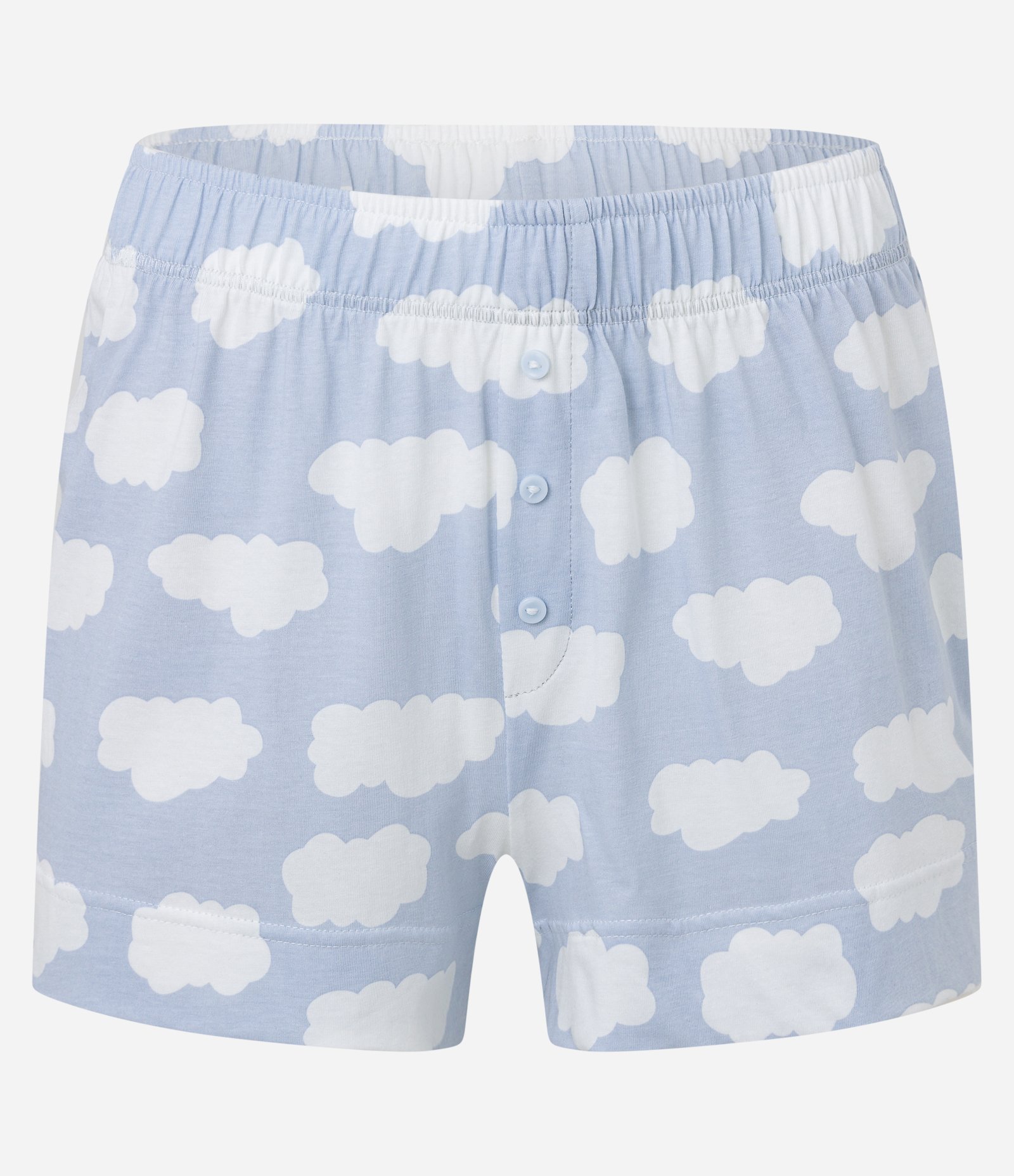 Pijama Short Doll com Estampa de Nuvem em Algodão Branco Neve 7