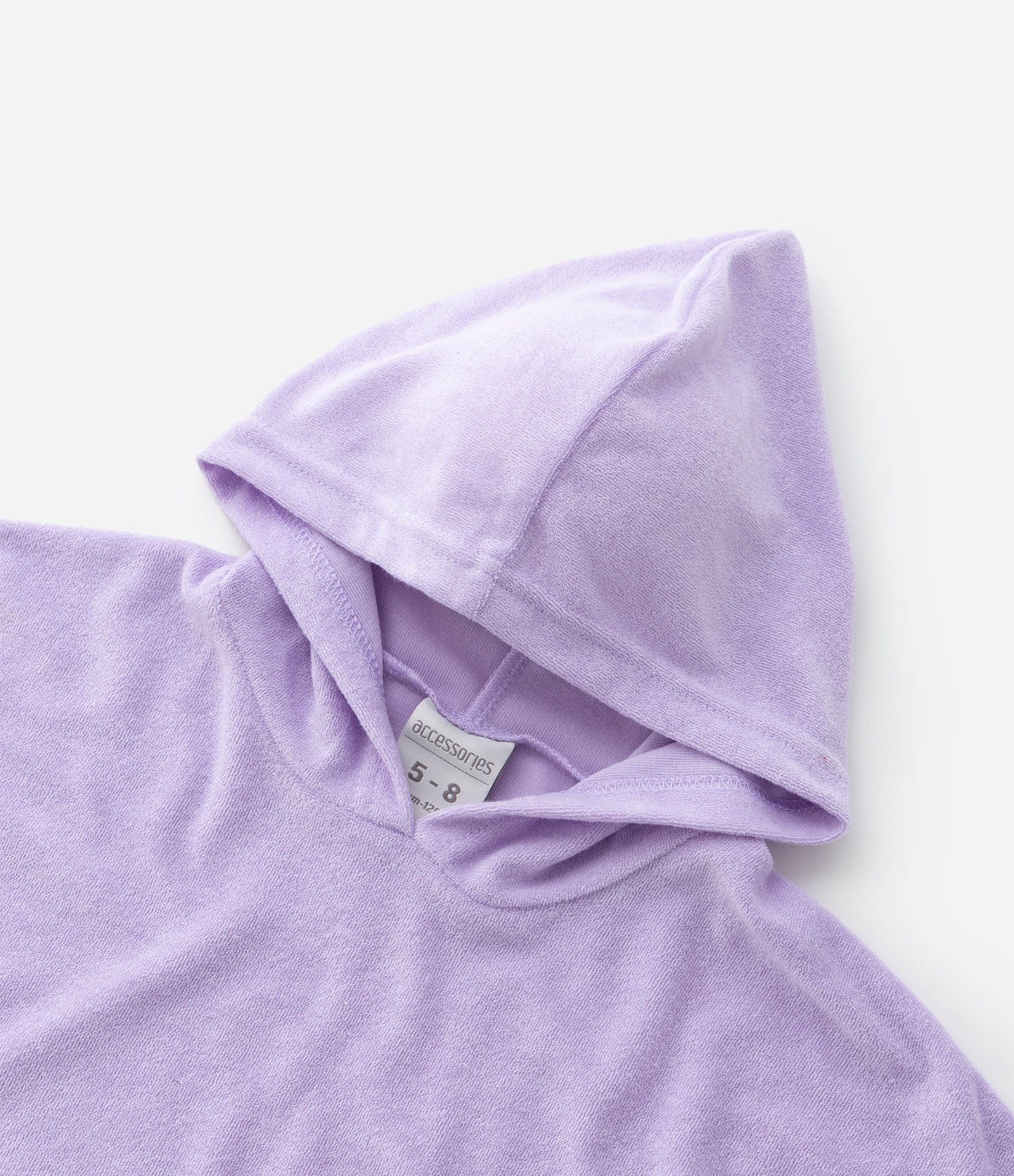 Saída de Praia Infantil Atoalhada com Capuz e Amarração na Cintura - Tam 3 a 16 anos Lilás 4
